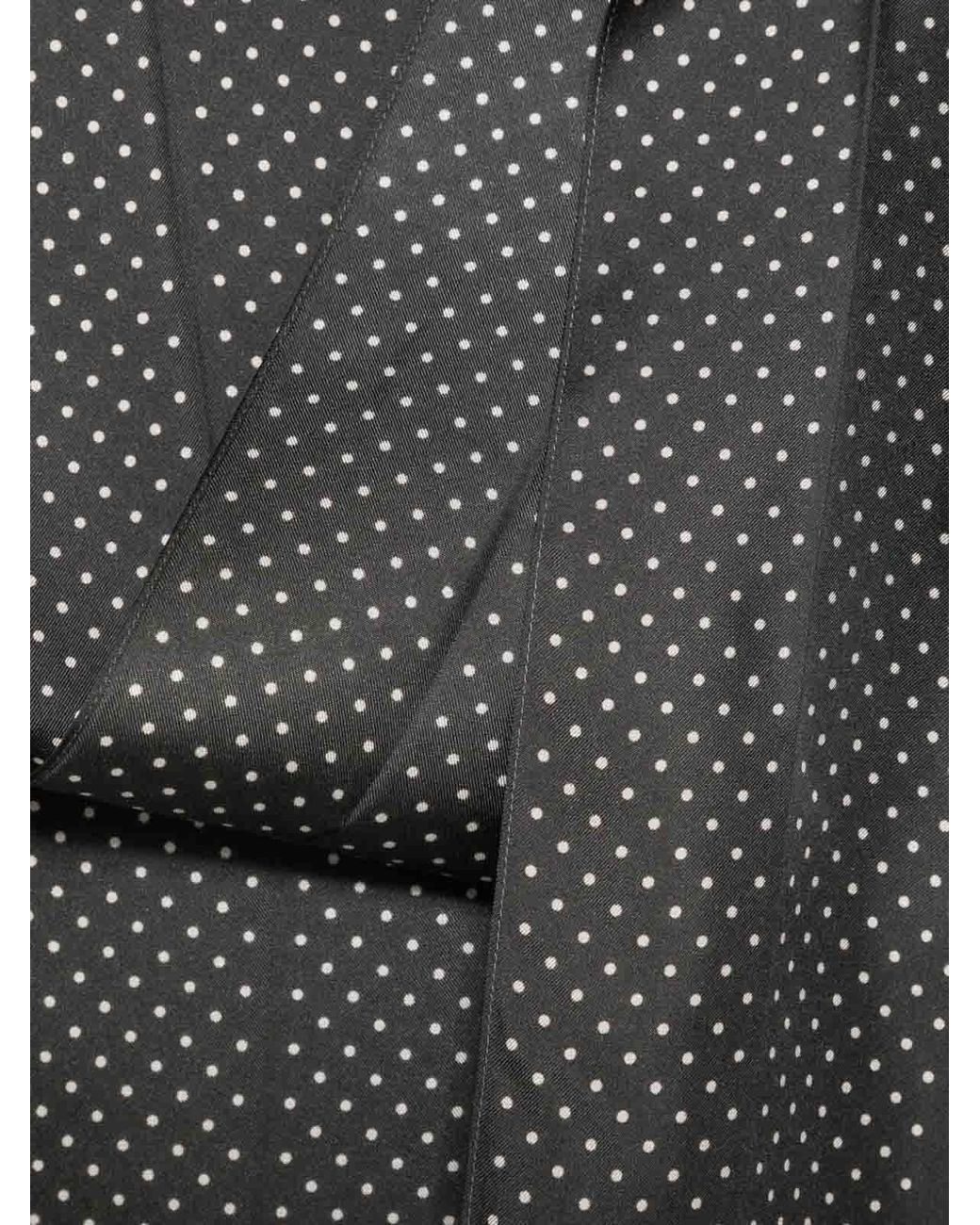 Tom Ford Gray Silk Large Polka Dot Scarf Cm 6X222 for men