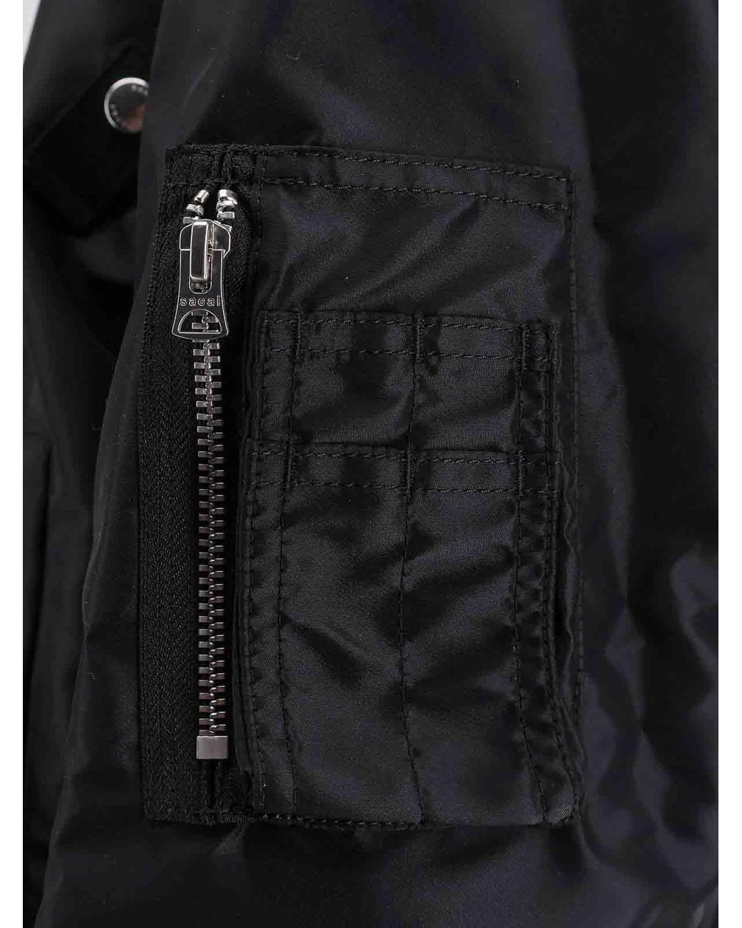Sacai Black Bomber for men