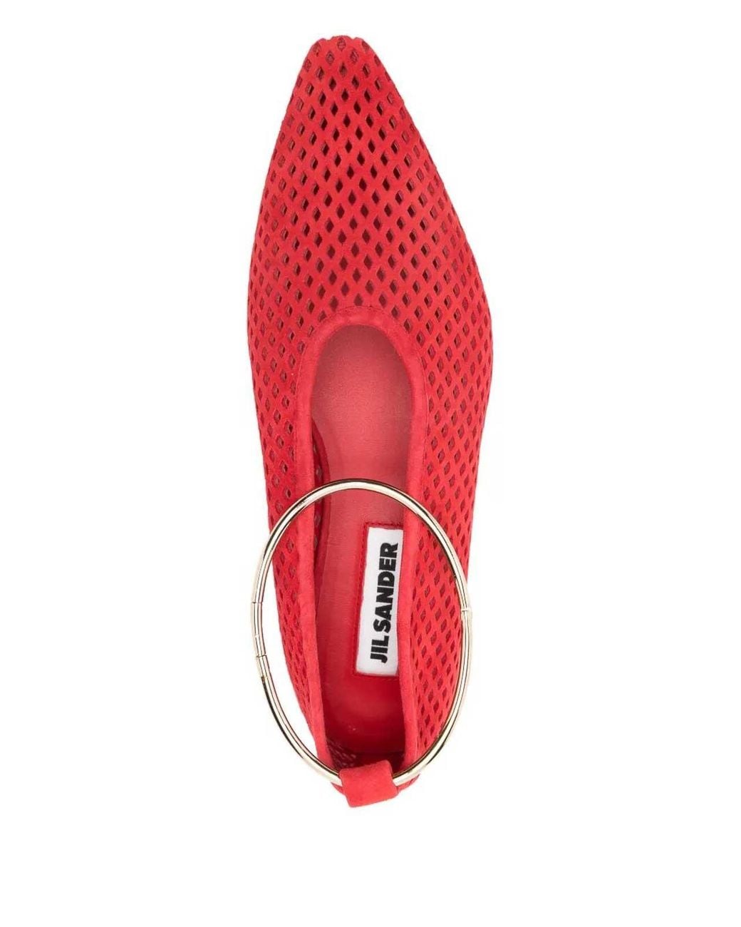 Jil Sander Red Classic Ballet Shoes