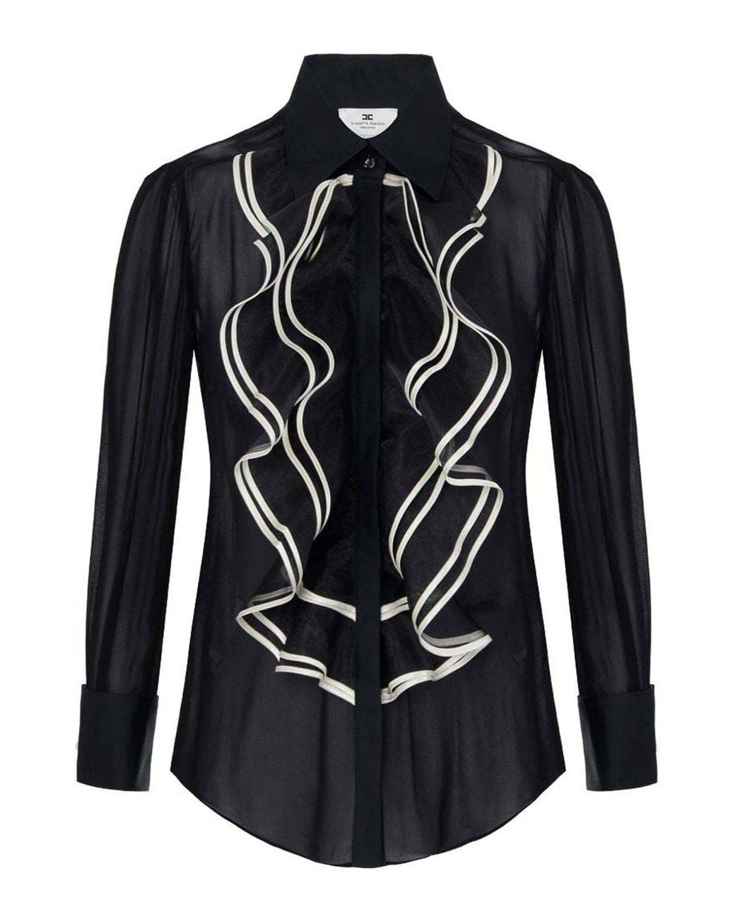 Elisabetta Franchi Black And Butter Two-Tone Shirt