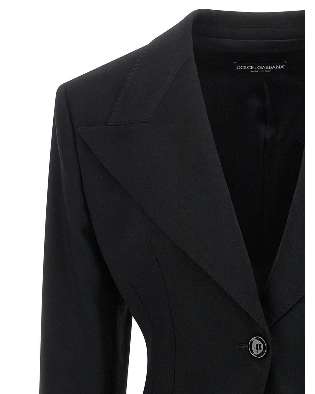 Dolce & Gabbana Black Flared Blazer