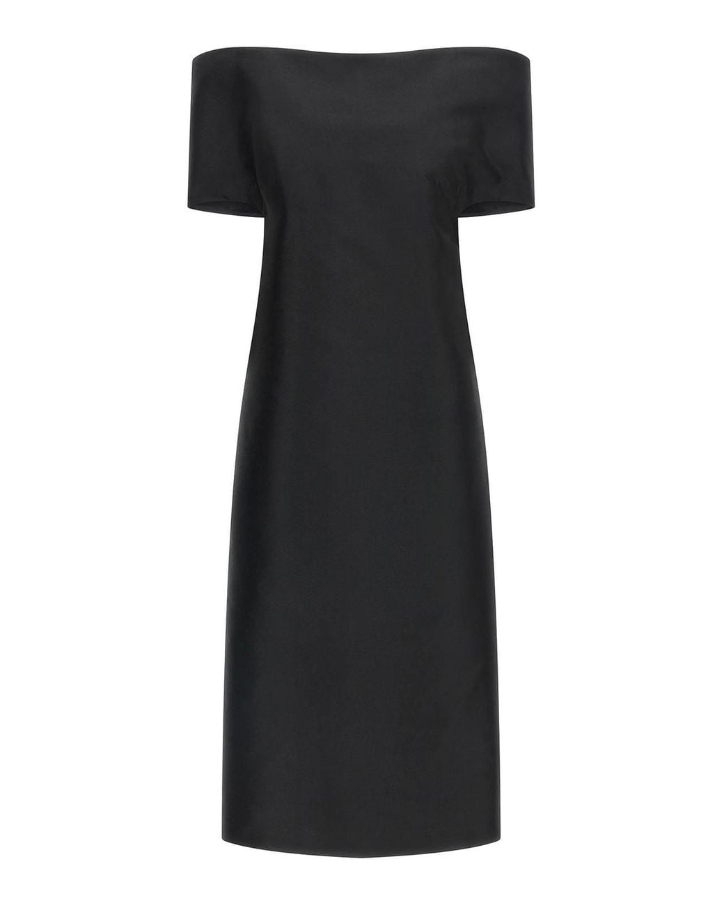 Jil Sander Black Off-The-Shoulder Dress