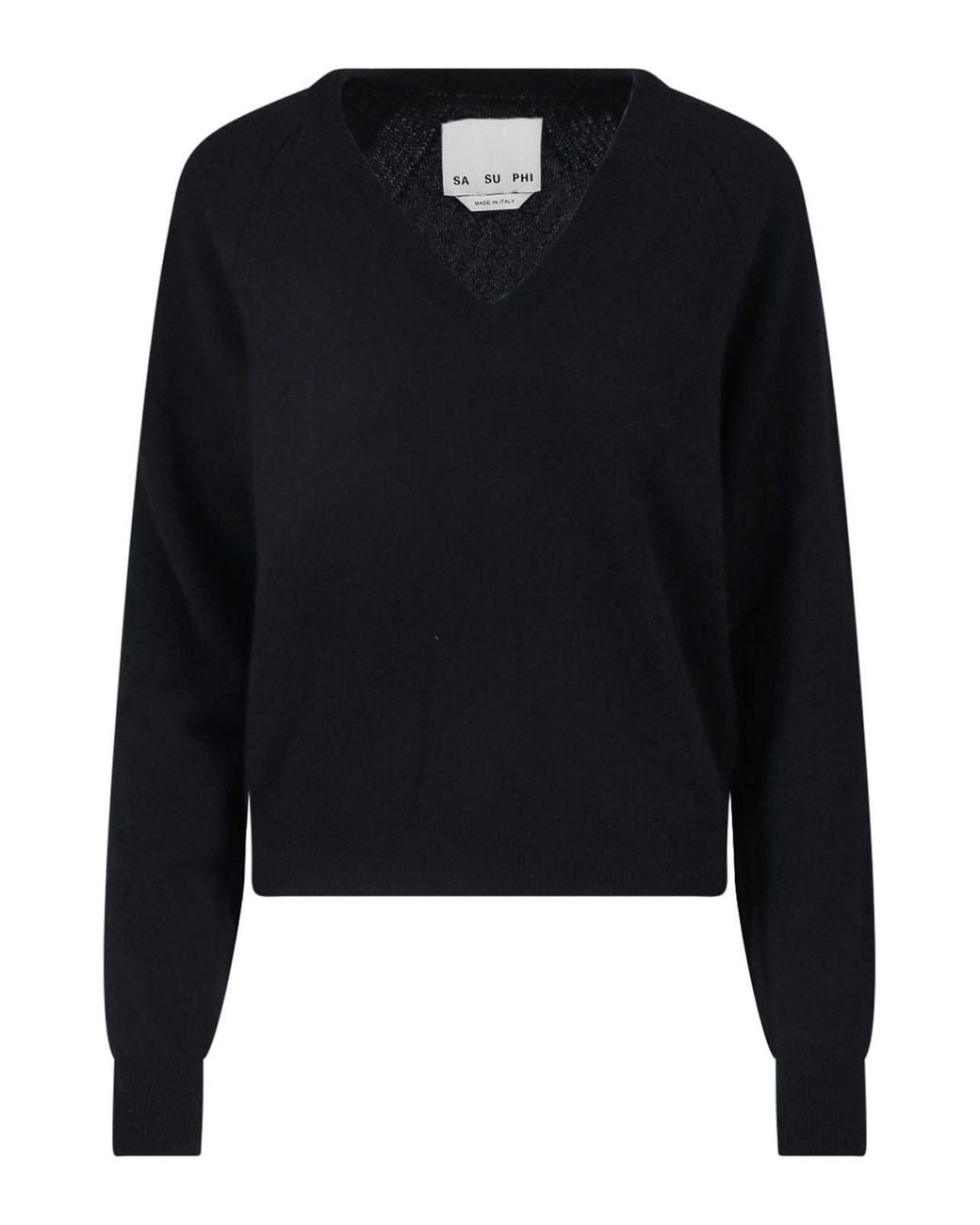 Sa Su Phi Black Cashmere And Silk Sweater