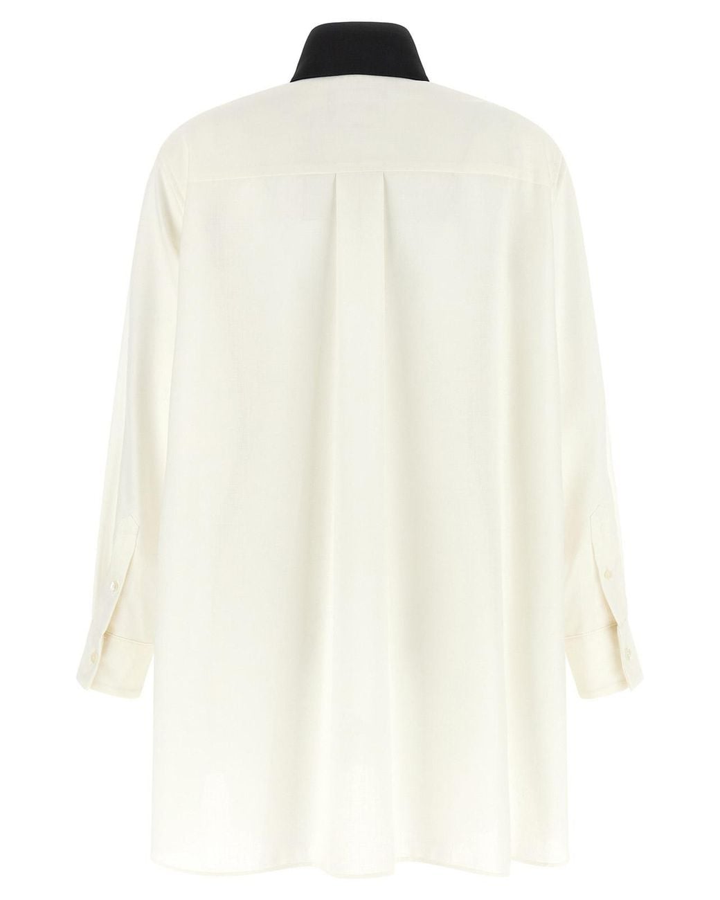 Sacai Black Hybrid Shirt With Front Panel Model