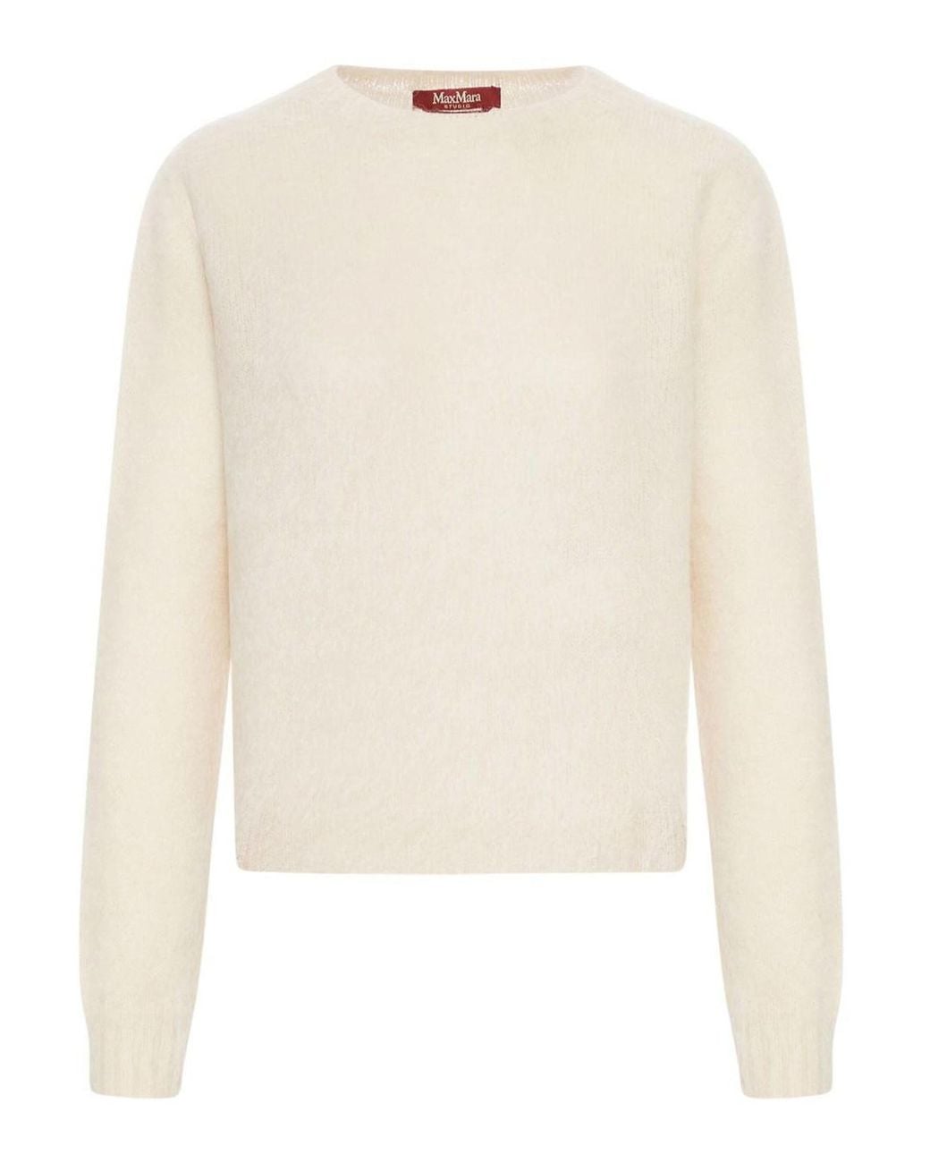 Max Mara White Crew Neck Sweater