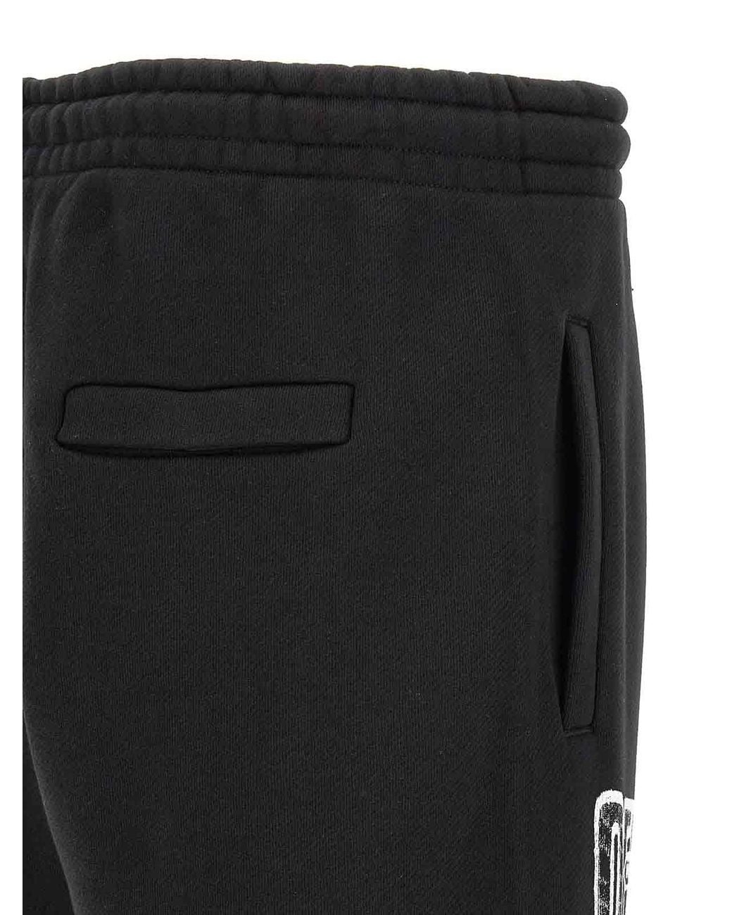 Off-White c/o Virgil Abloh Black Motion Arrow Cuffed' Joggers for men