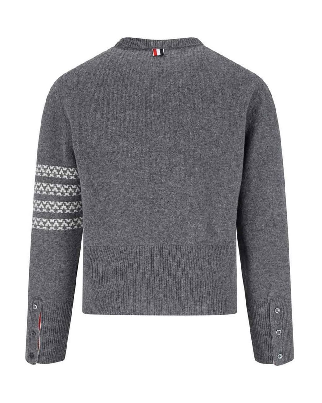 Suéter Cuello Redondo Thom Browne de hombre de color Gray