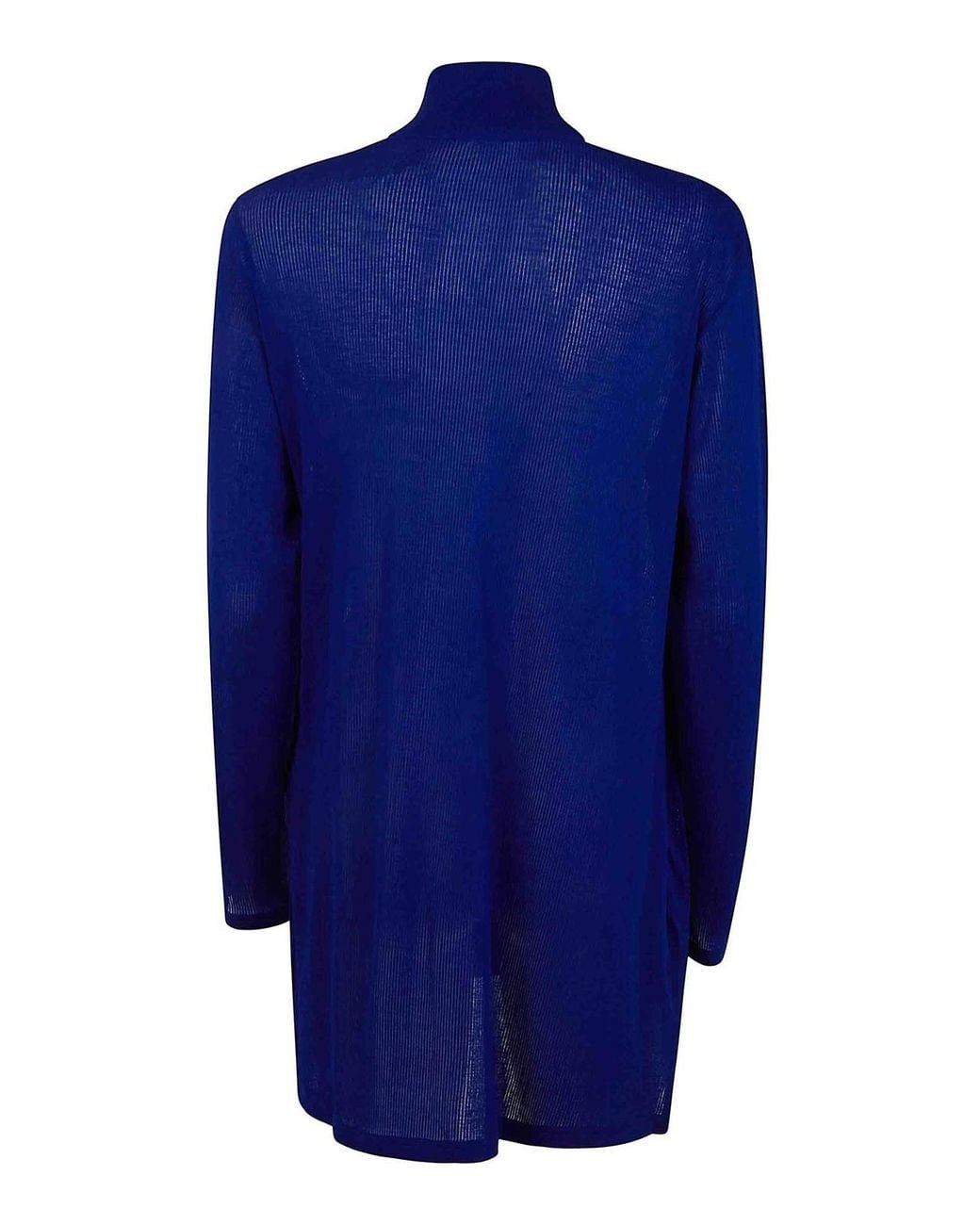 Y's Yohji Yamamoto Blue Asymmetric Cardigan With Collar