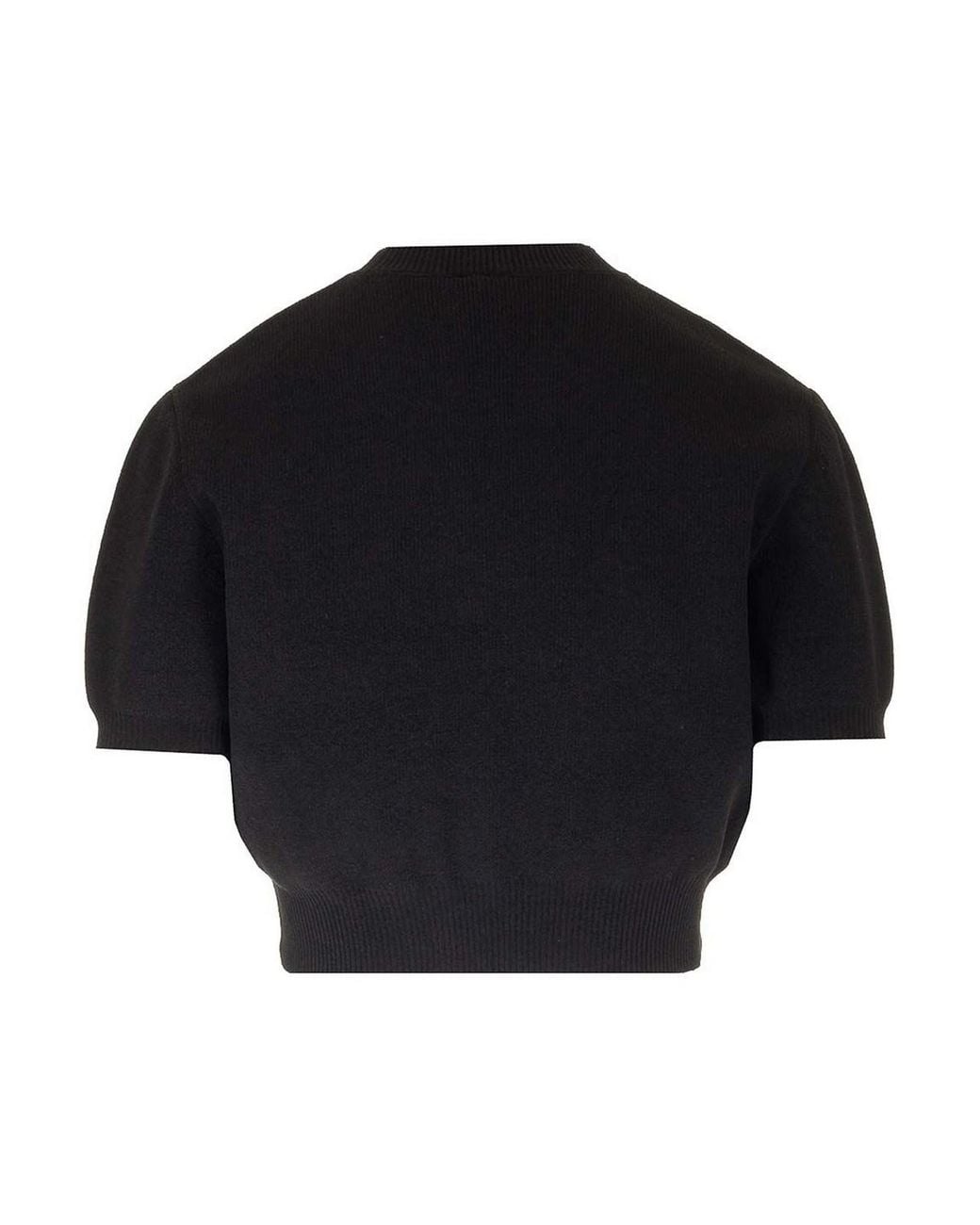 Alexander Wang Blue Cropped Crew Neck Sweater