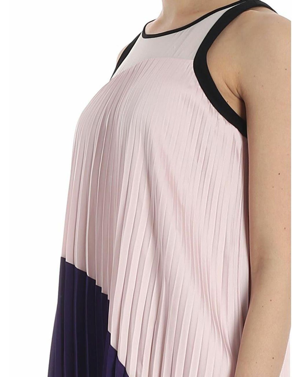 Karl Lagerfeld Blue And Pleated Dress
