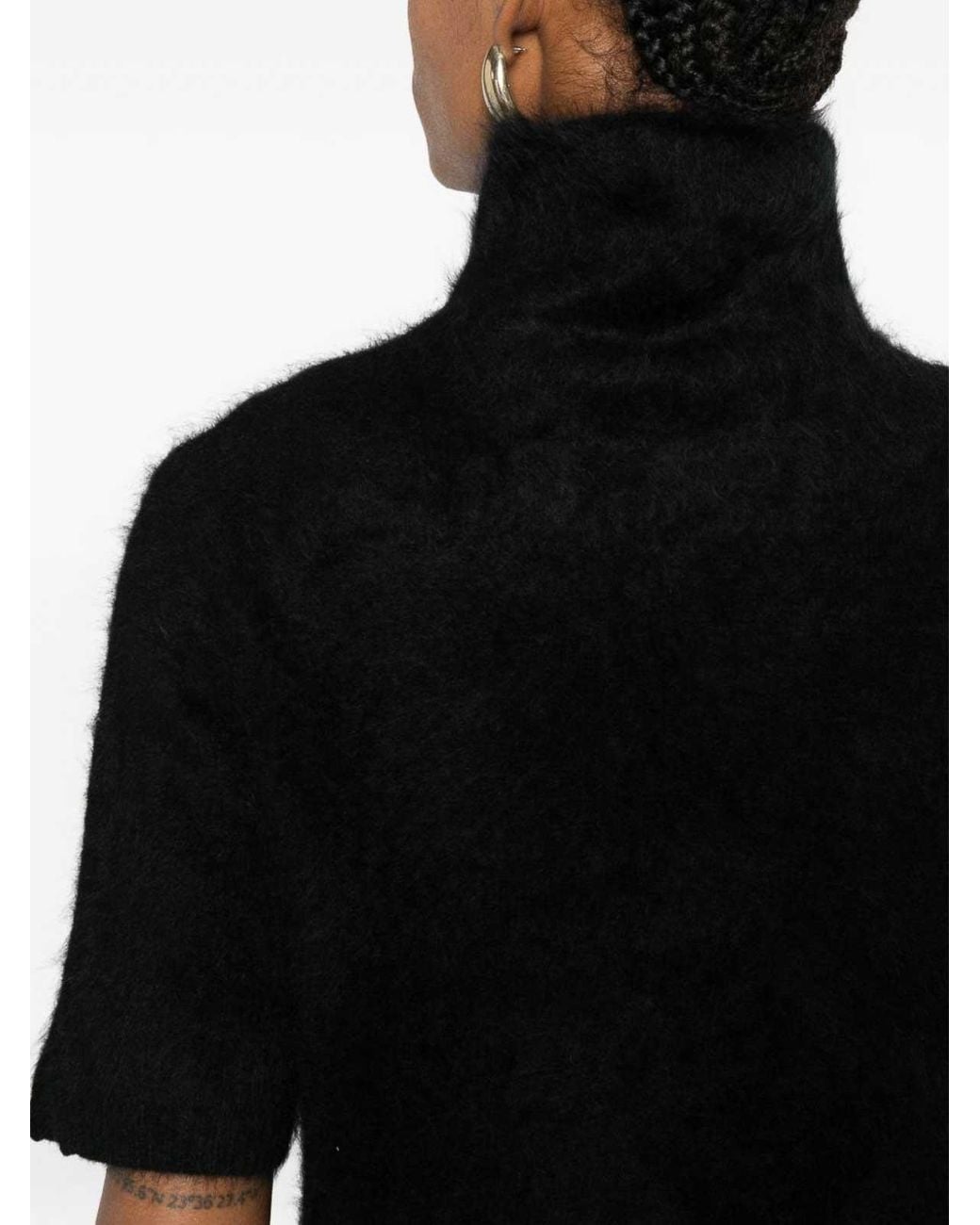 Soft Goat Black Cashmere Turtle-Neck Sweater