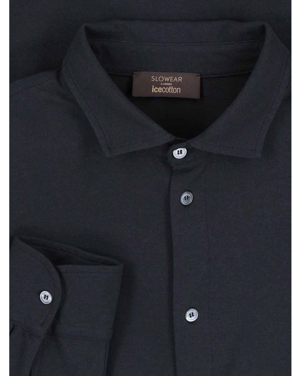 Zanone Blue Cotton Shirt for men