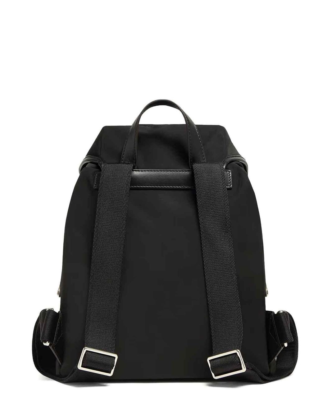 Moncler Black Nylon Backpack With Leather Inserts