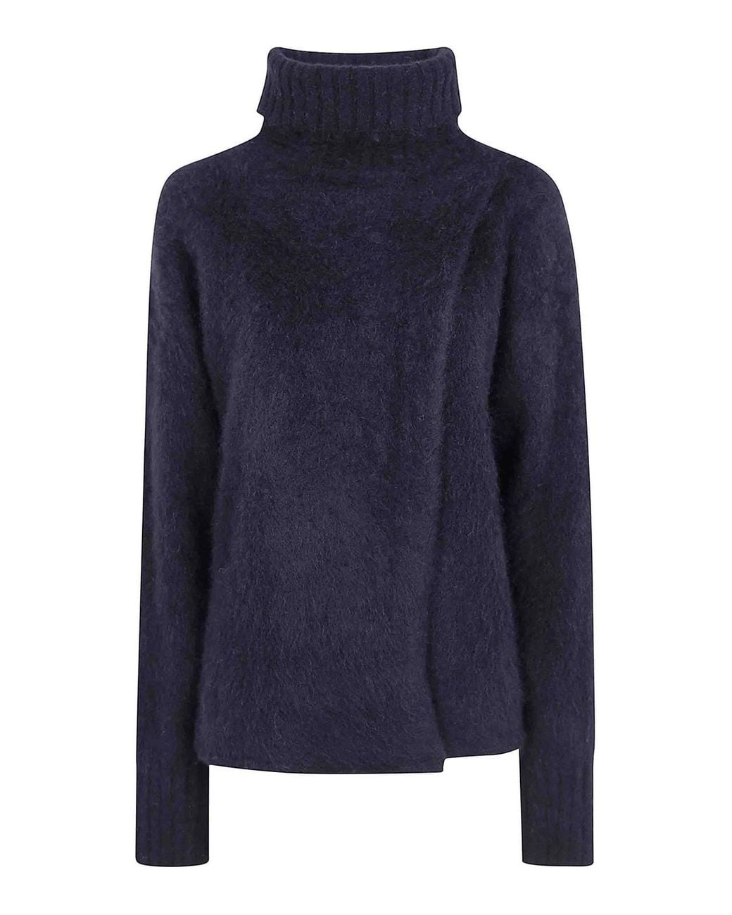 Uma Wang Blue High Neck Top