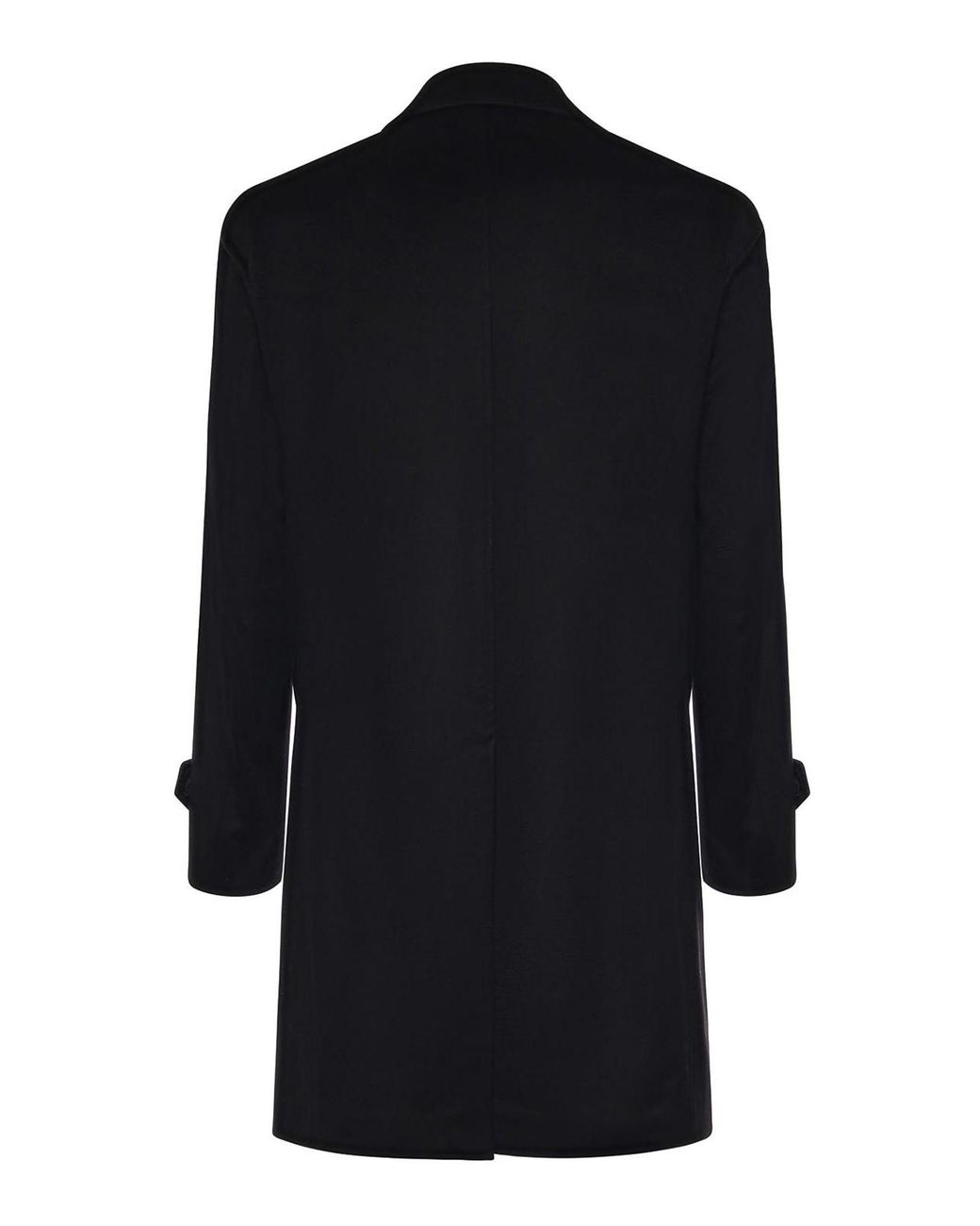 Luigi Bianchi Black Cashmere Coat for men