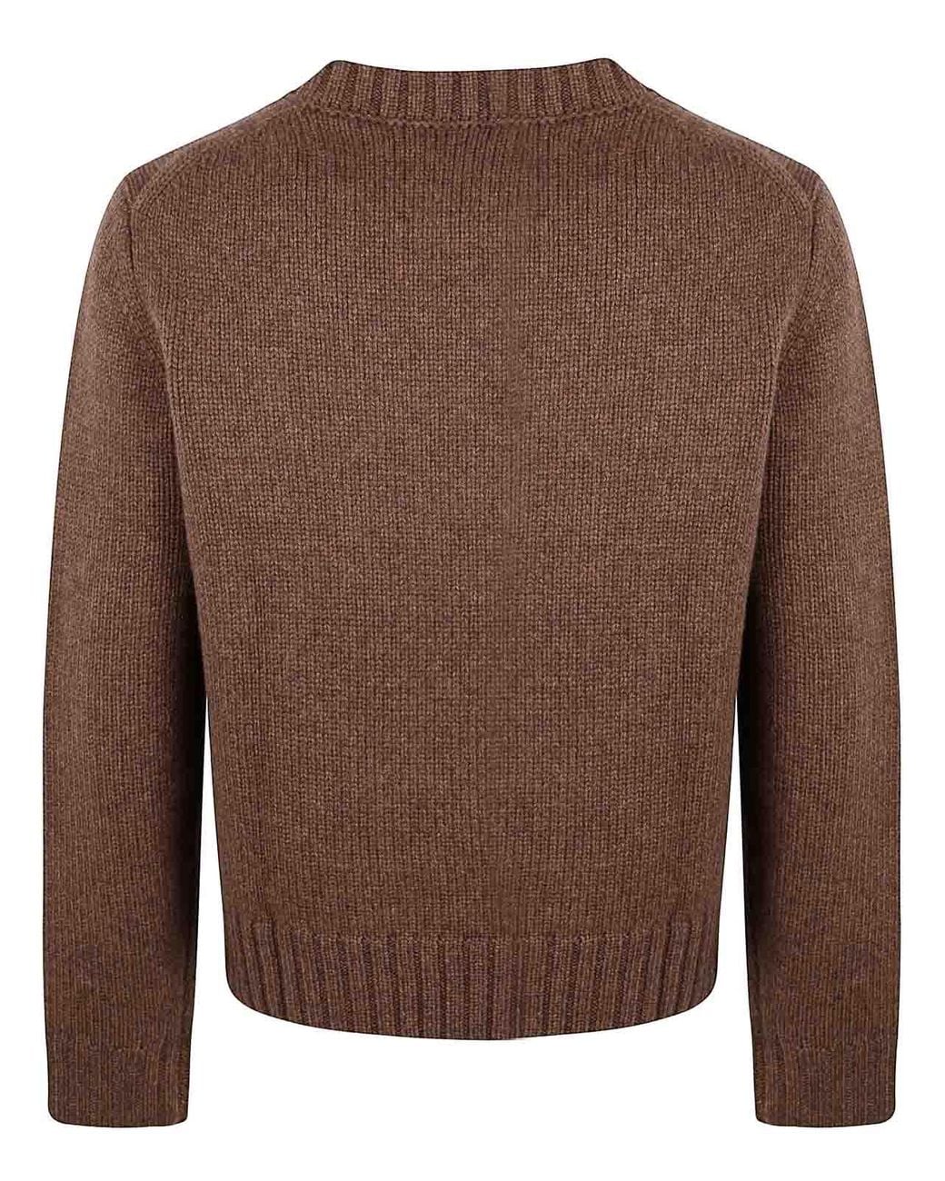 Studio Nicholson Brown Cree 3Gg Neat Fit Crew Neck for men
