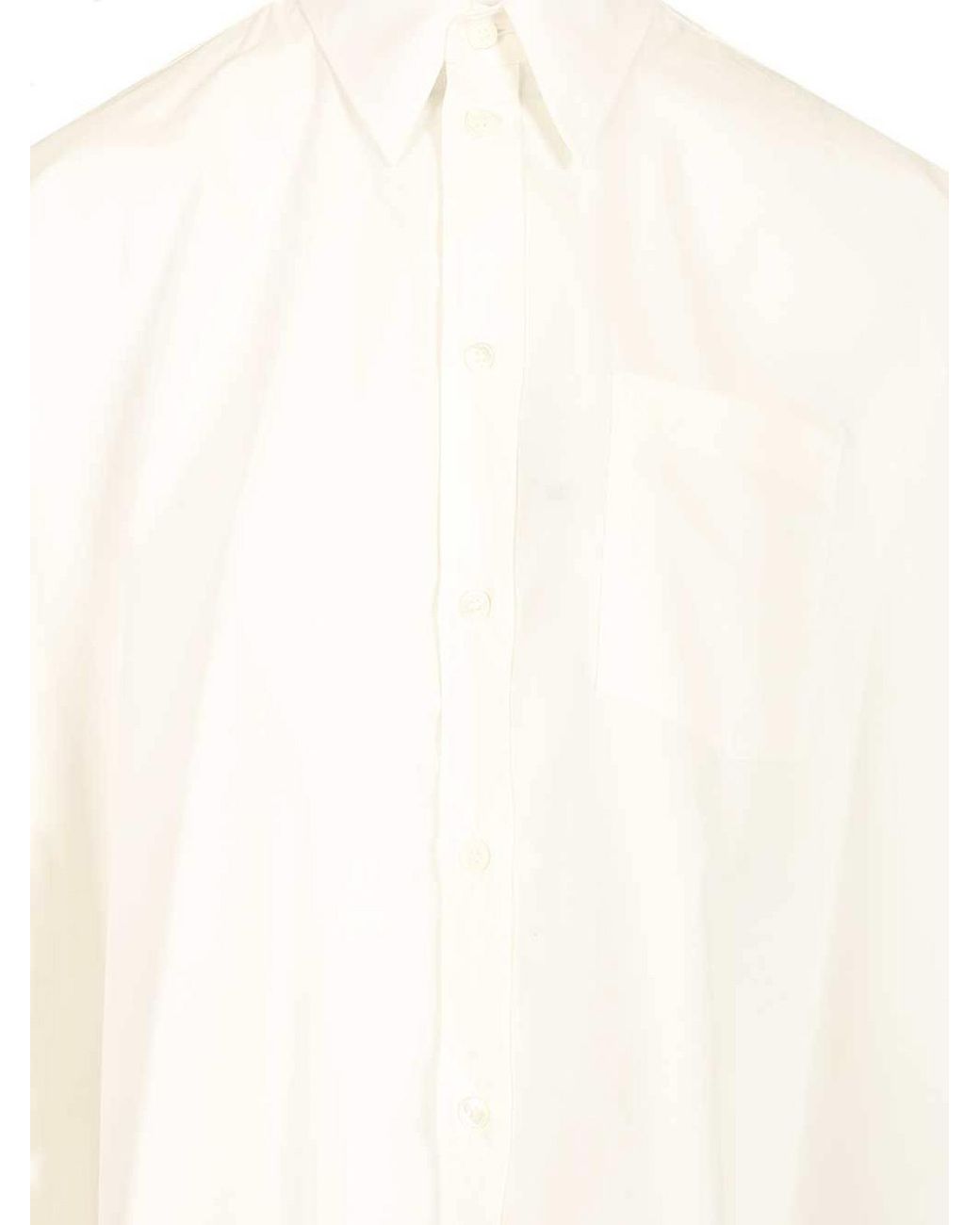 MM6 by Maison Margiela White Cropped Shirt