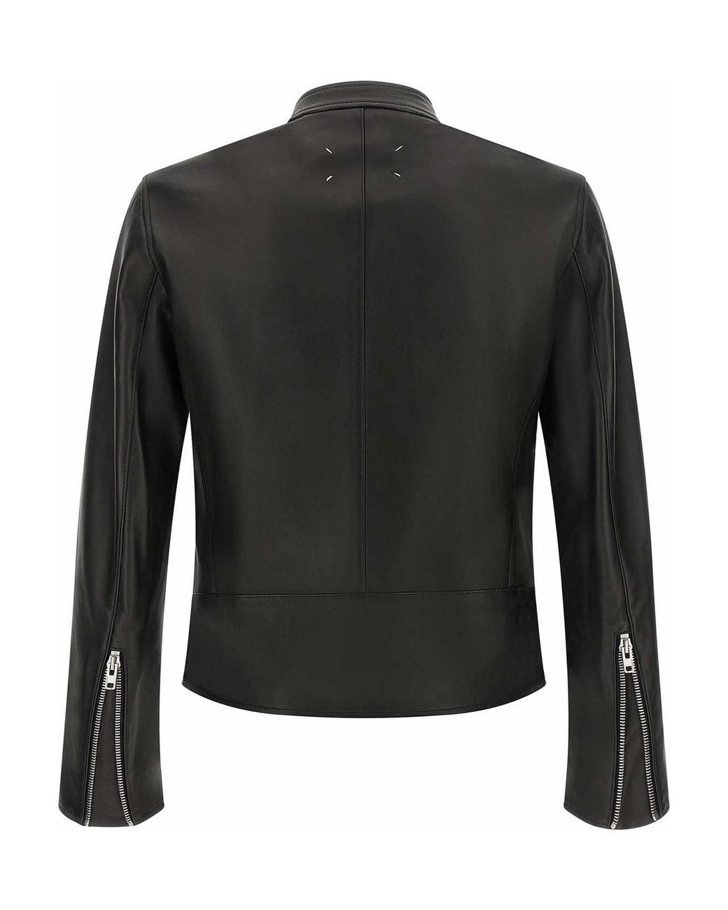 Maison Margiela Black '5-Zip' Leather Jacket for men