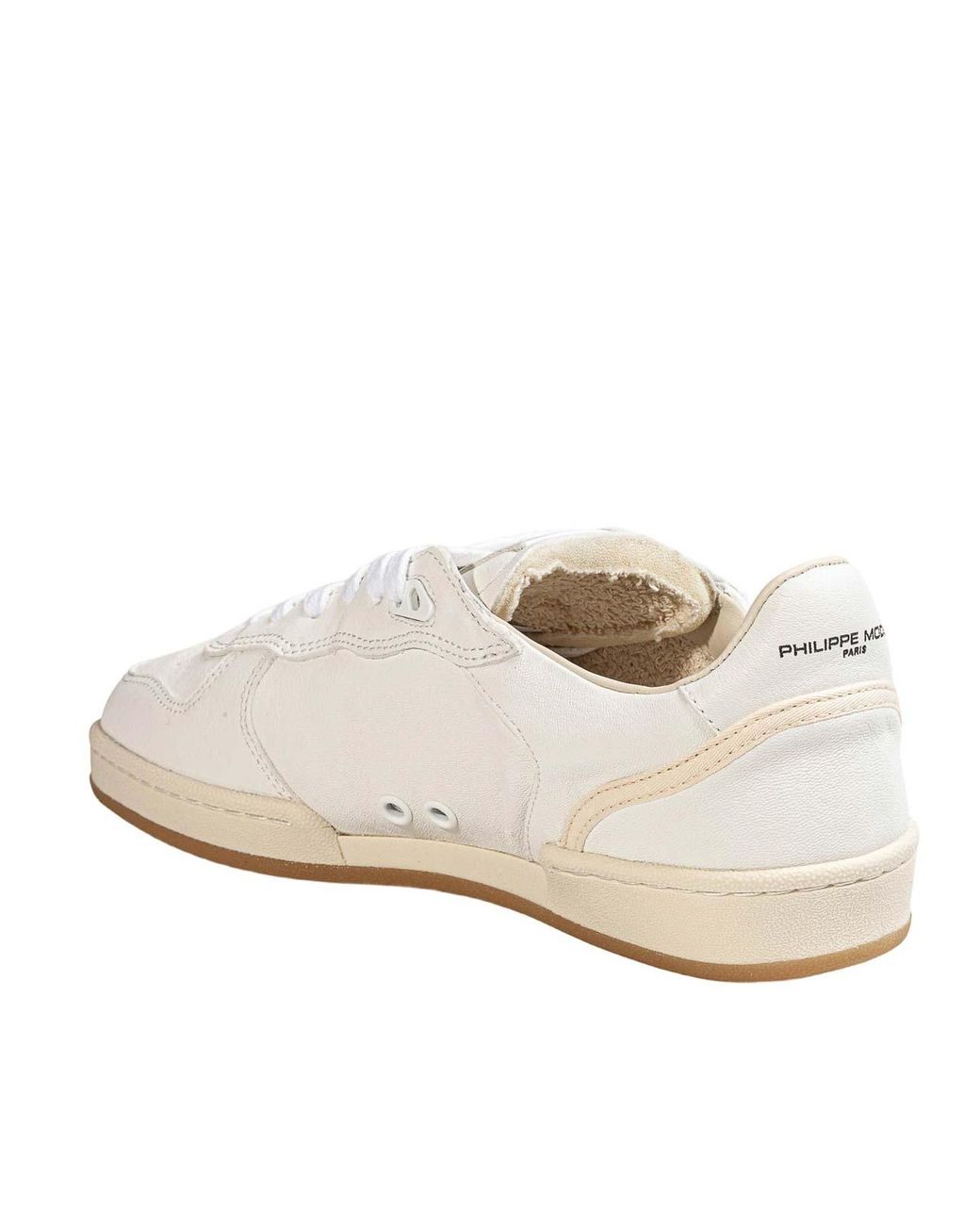 Philippe Model White Pgal Leather Sneakers