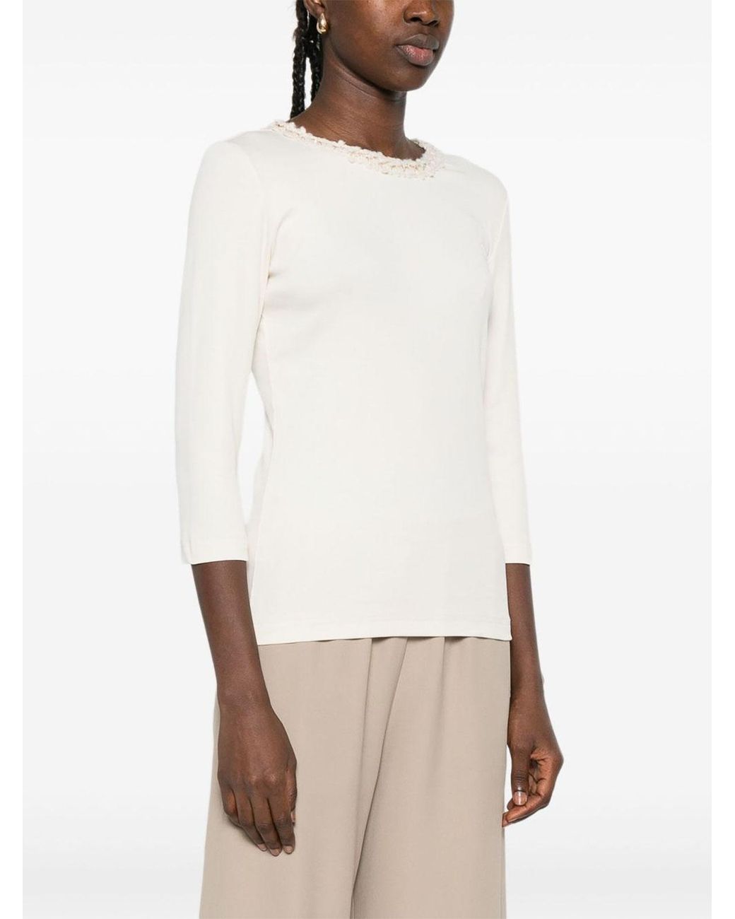 Fabiana Filippi White Cotton Sweater