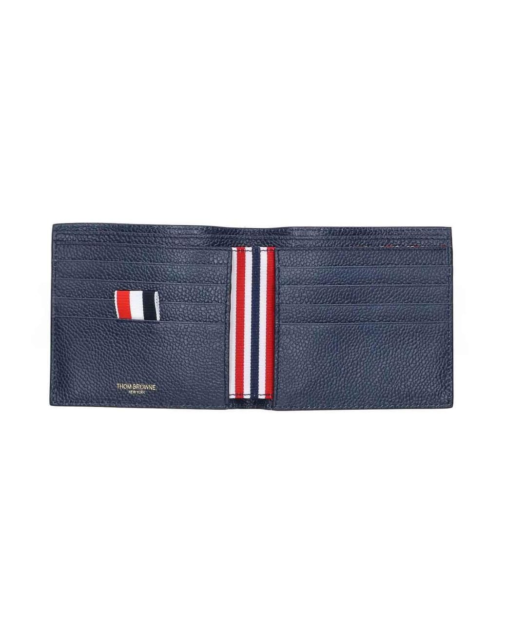 Thom Browne Blue Leather Wallet for men