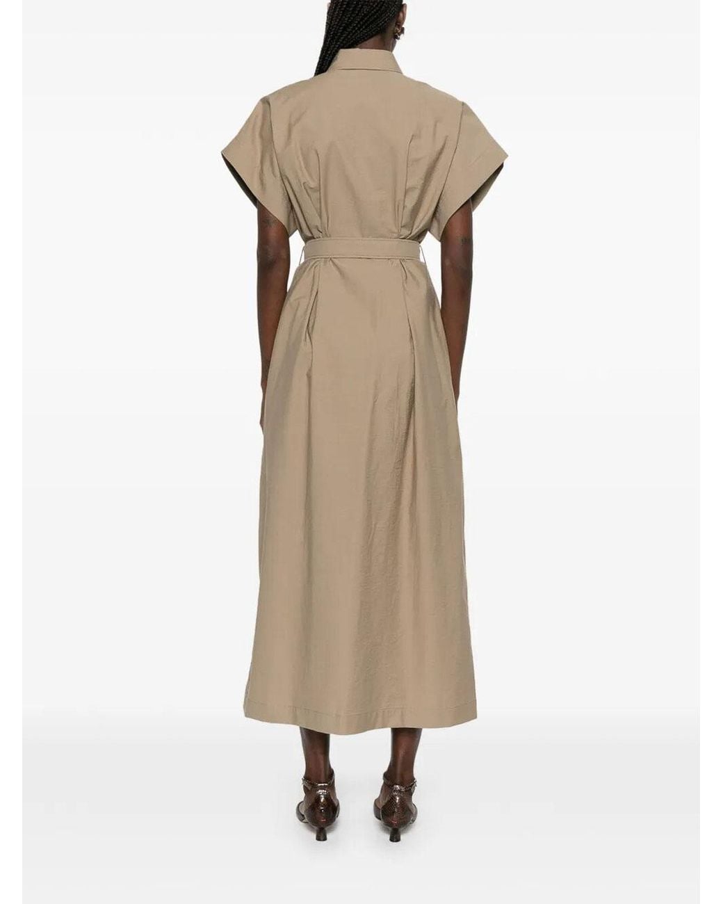 Brunello Cucinelli Natural Cotton Polyamide Dress