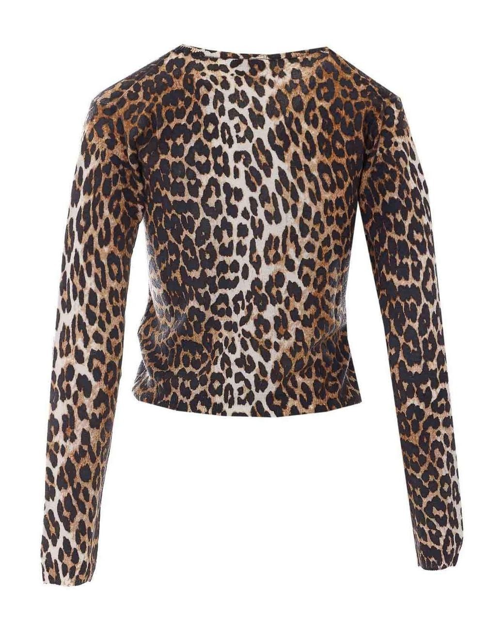 Ganni Black Leo Print Cardigan