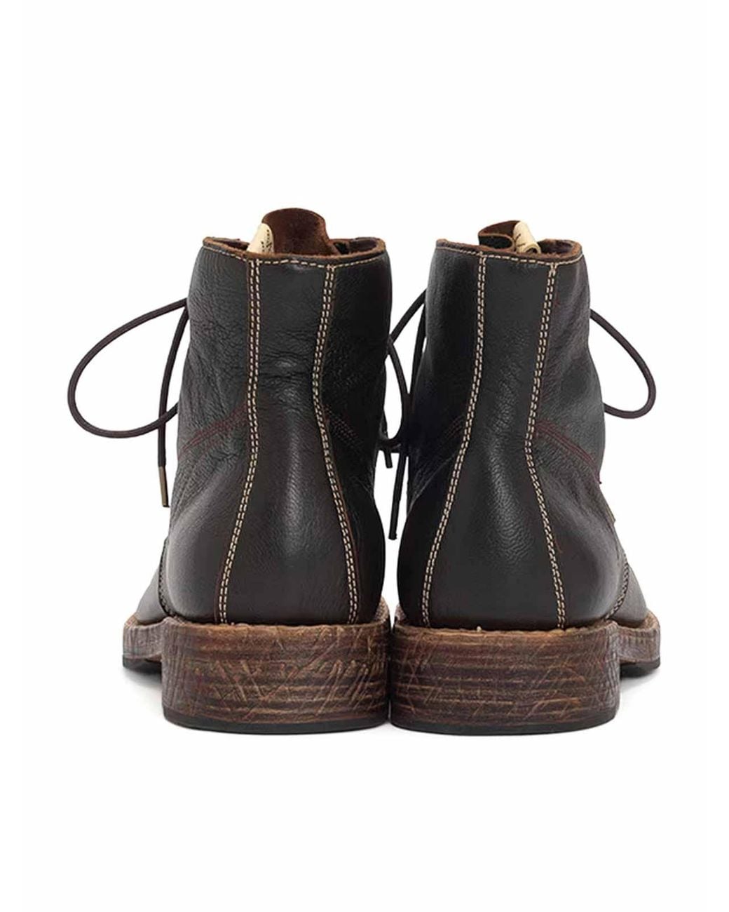 Visvim Brown Virgil Boots-Folk for men