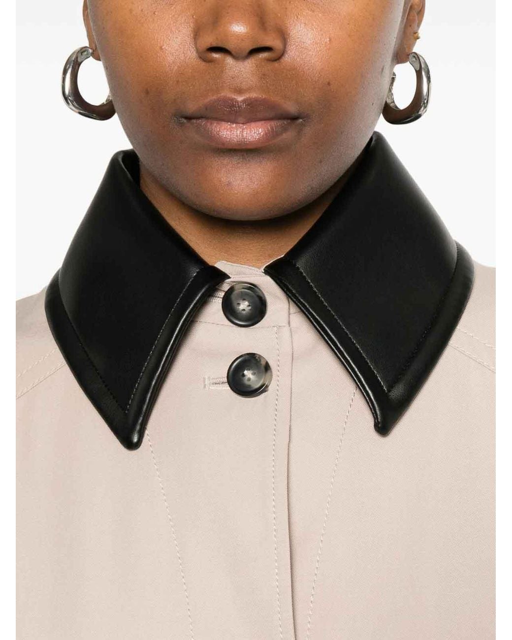 Sportmax Natural Cotton Blend Trench Coat