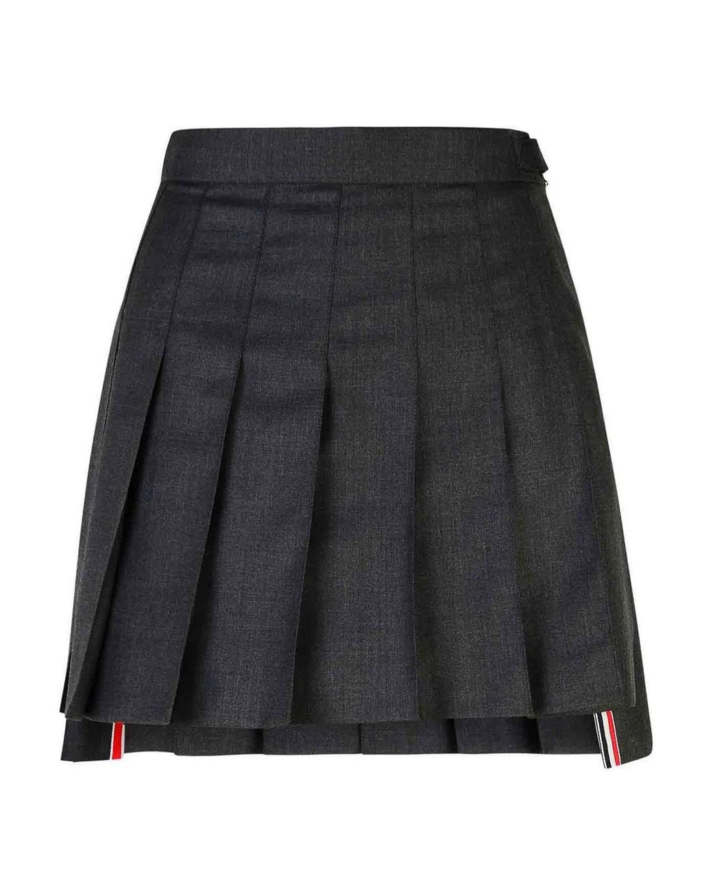 Thom Browne Black 120S Dark Wool Miniskirt