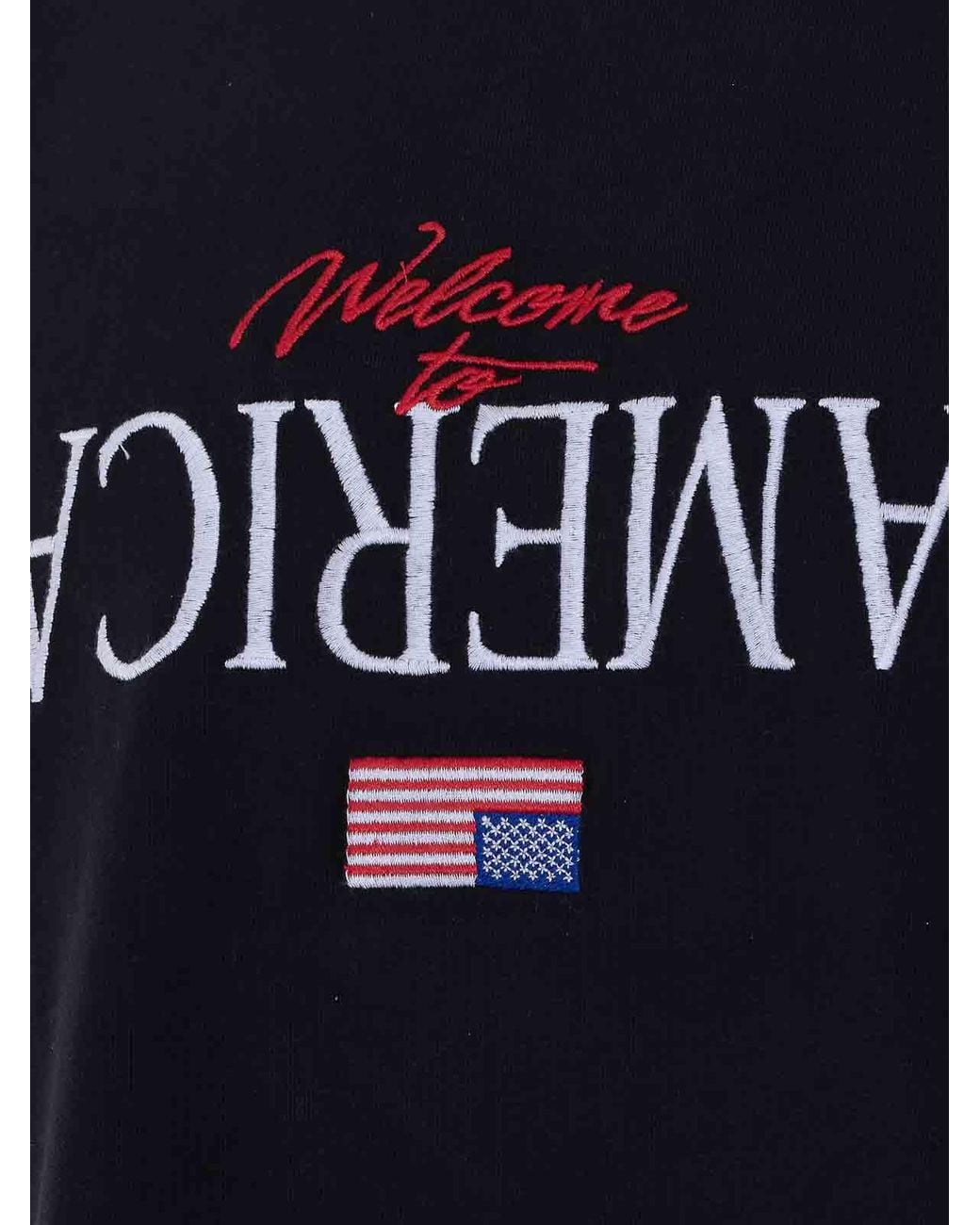 Willy Chavarria Blue Welcome To America T-Shirt for men