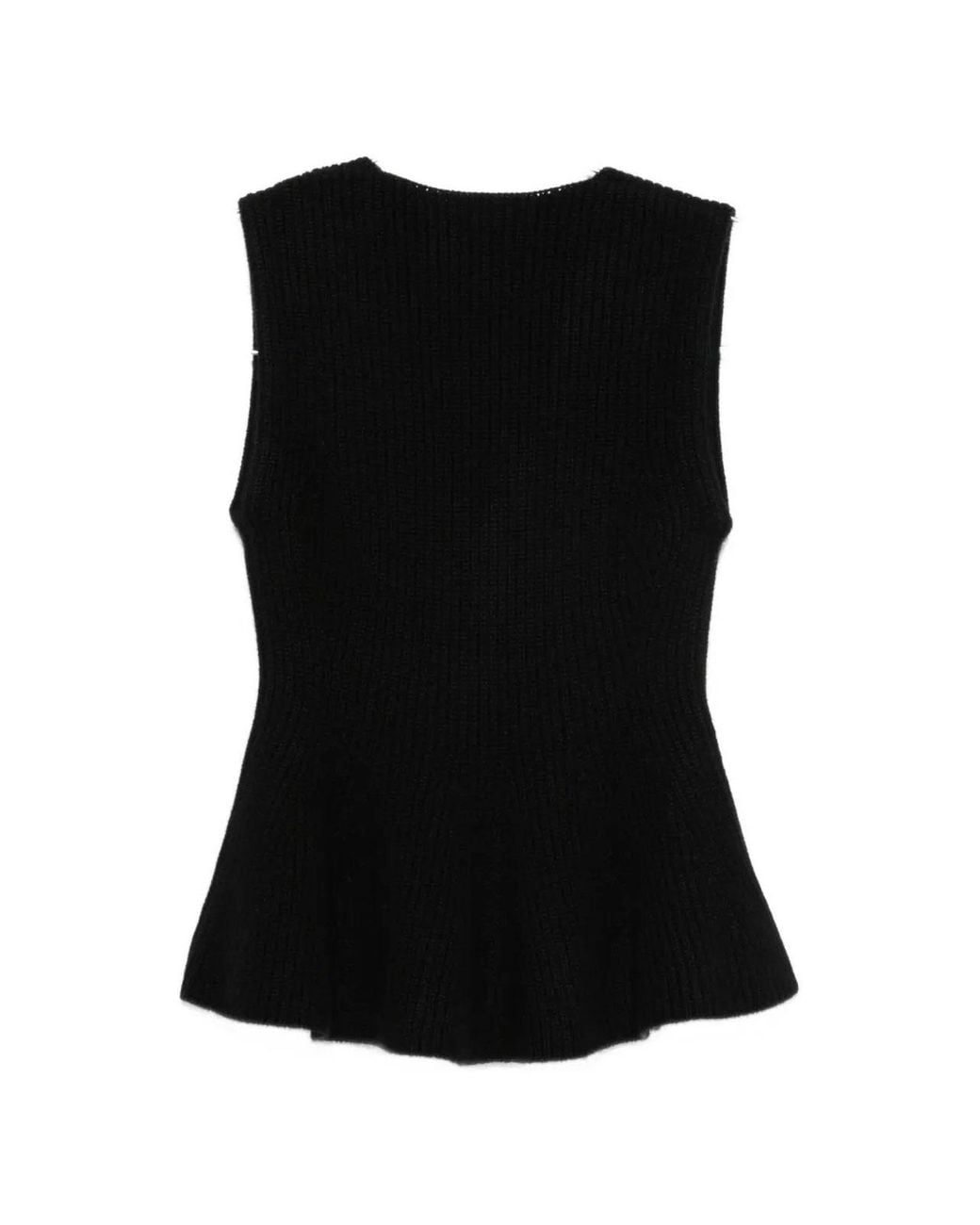 Lisa Yang Black Ribbed Tank Top