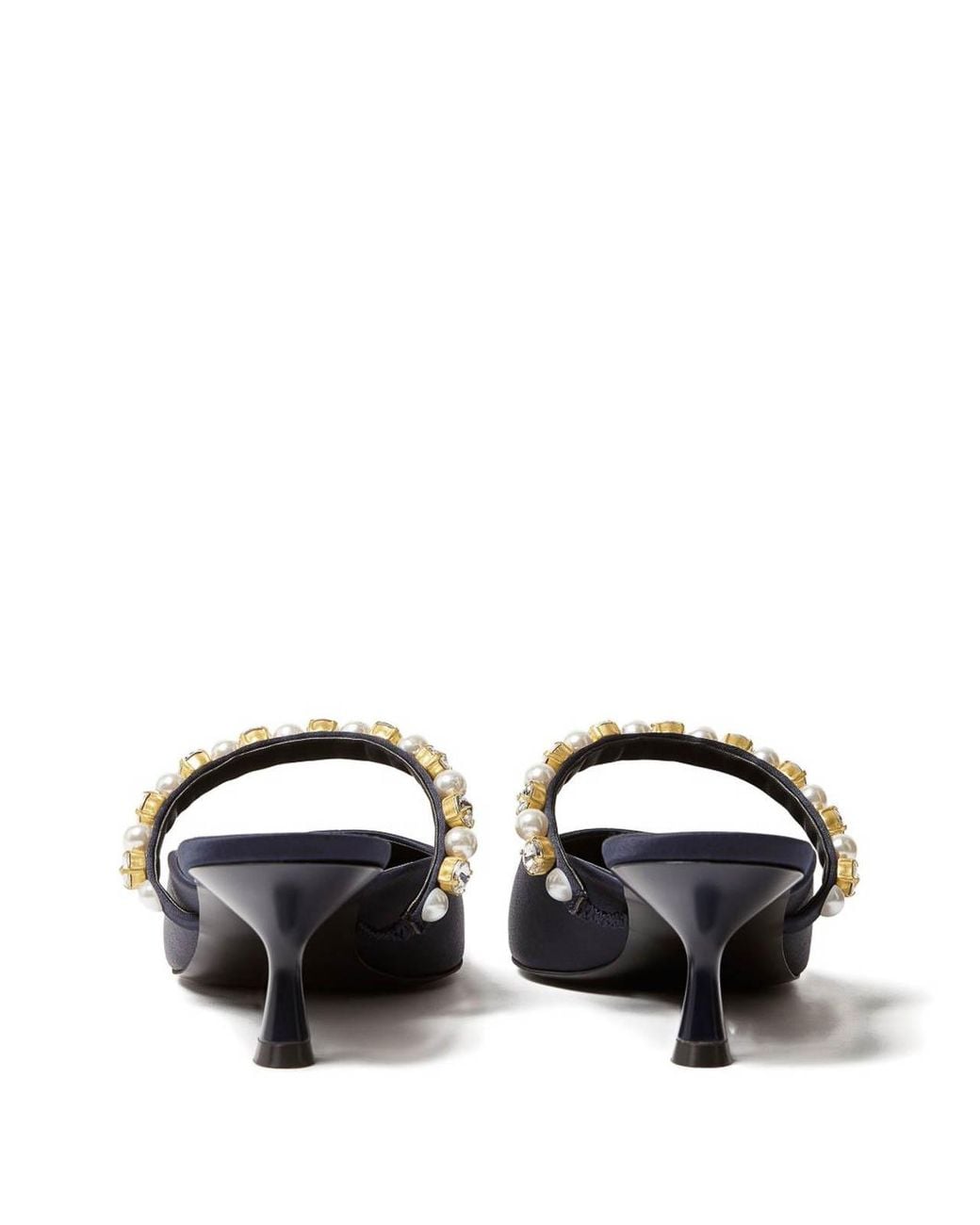 Stella McCartney White Elsa Pearl And Crystal Mules