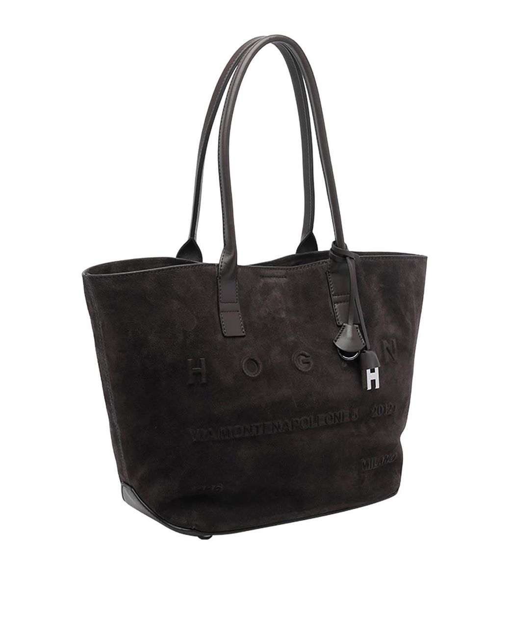 Hogan Black Small Address Shopping Bag