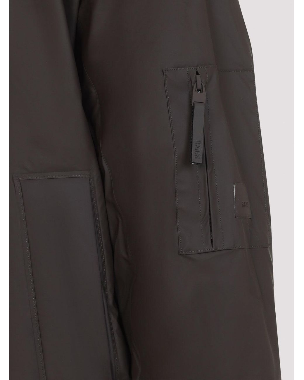 Rains Gray Lohja Insulated Bomber Jacket for men