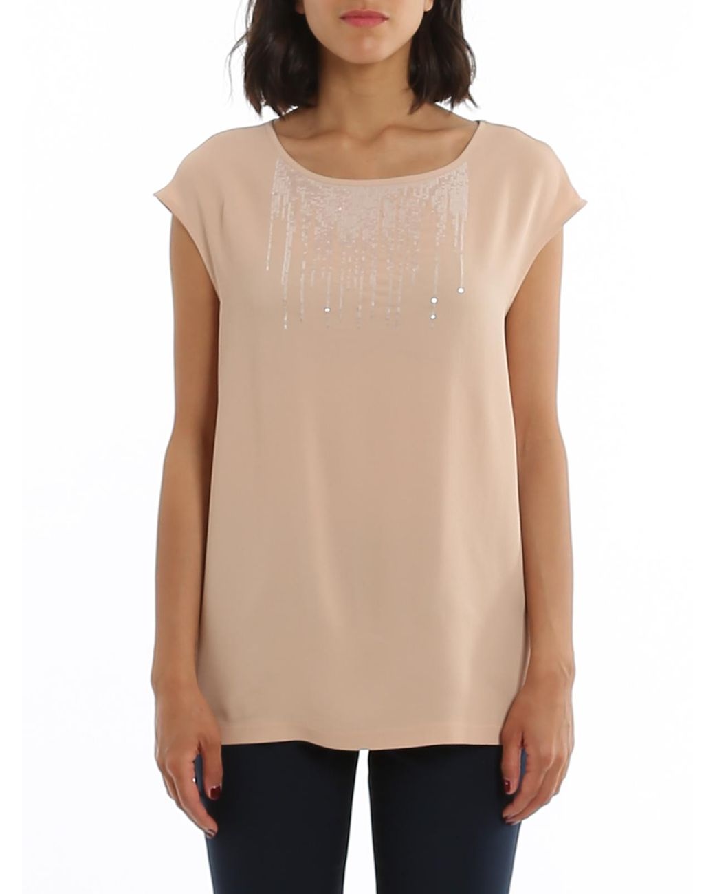 Fabiana Filippi Natural Silk Blend Crêpe Blouse