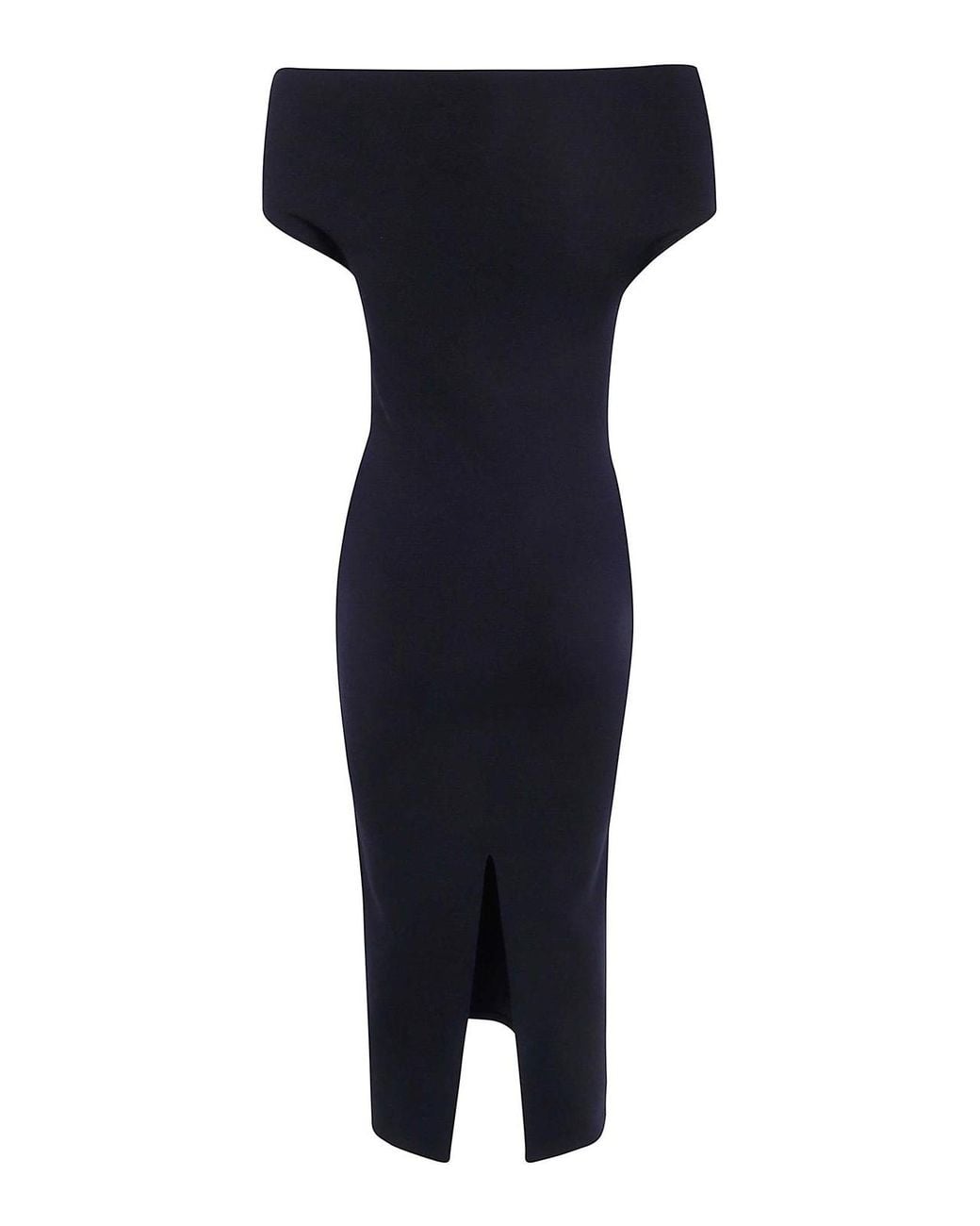 Alberta Ferretti Blue Viscosa Stretch Midi Dress