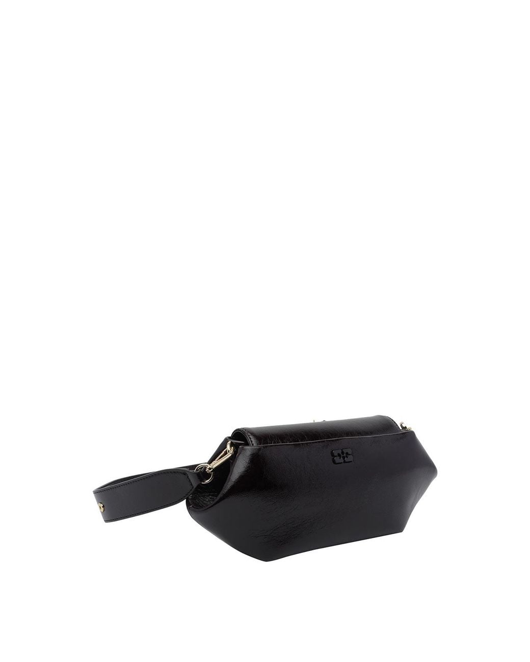 Ganni Black Bou East/West Crossbody Bag