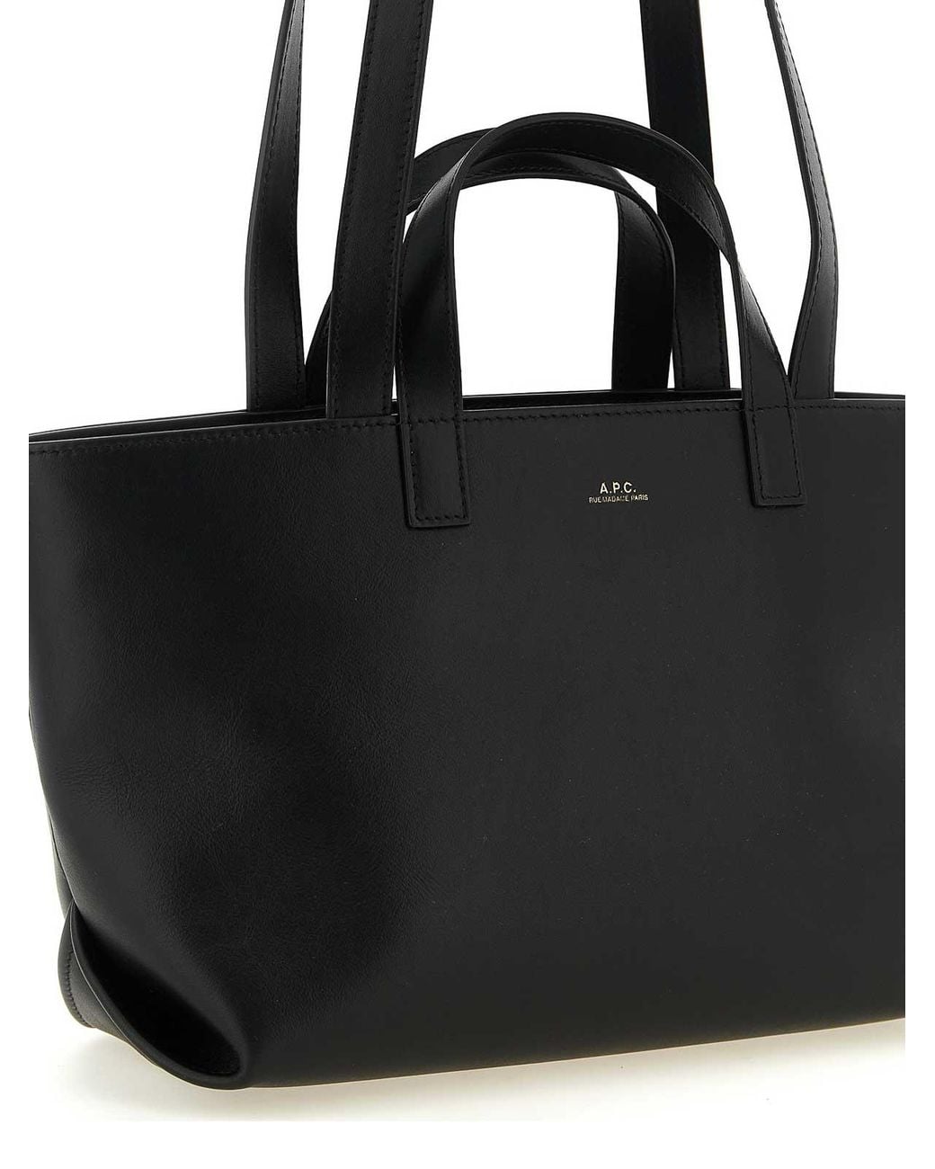 A.P.C. Black Small 'Le Drummer' Shopping Bag