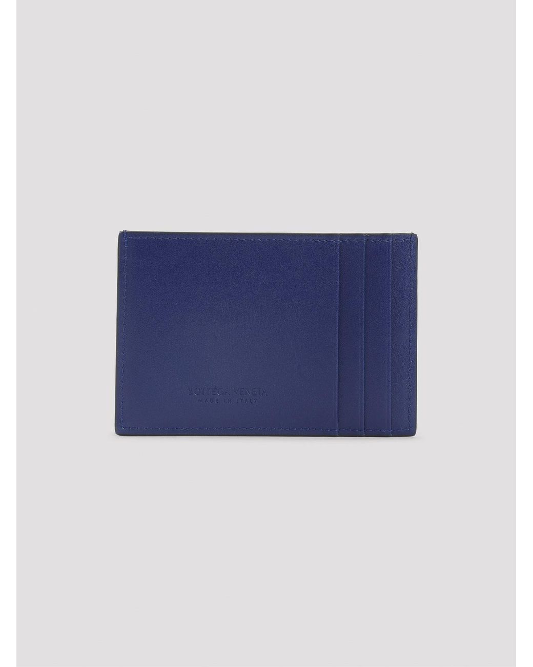 Bottega Veneta Blue Cassette Credit Card Case