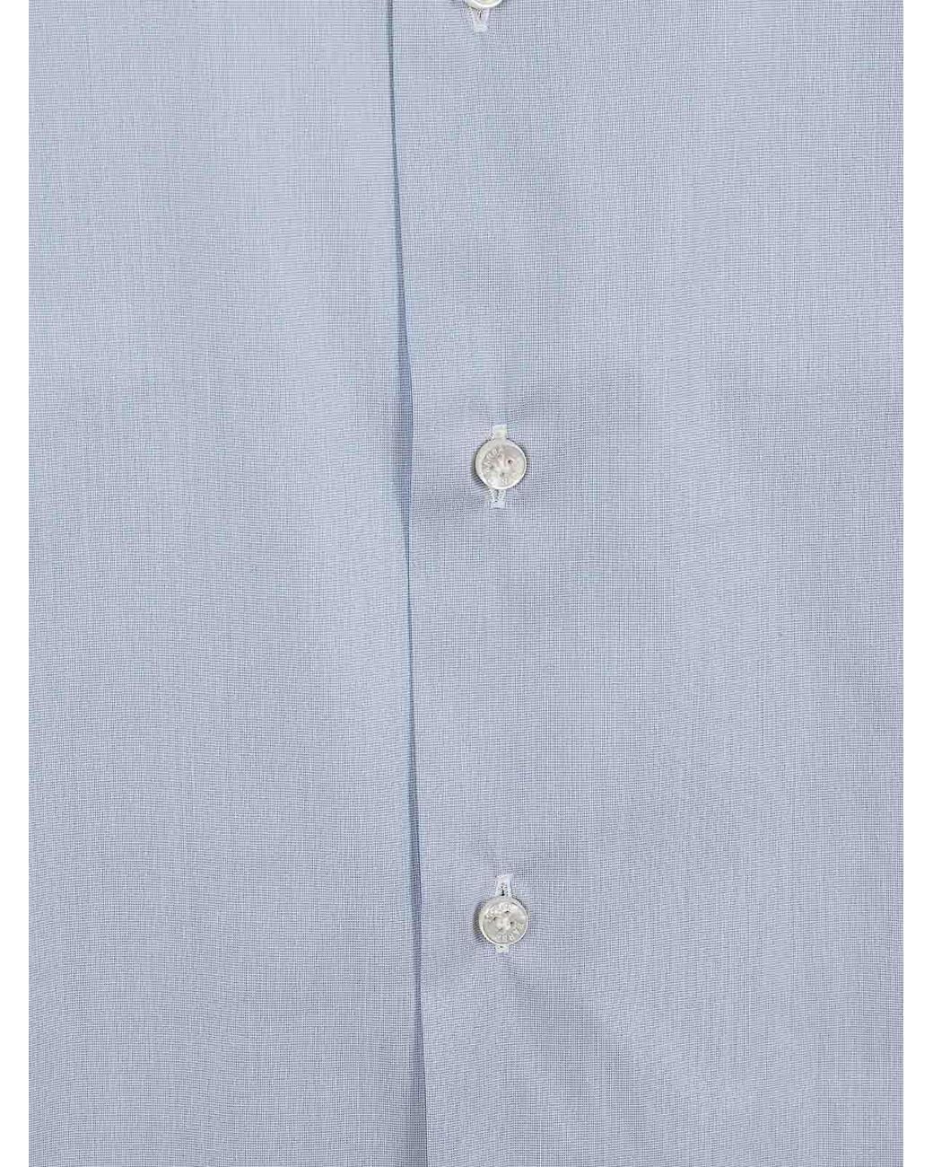 Barba Napoli Blue Neck Shirt for men