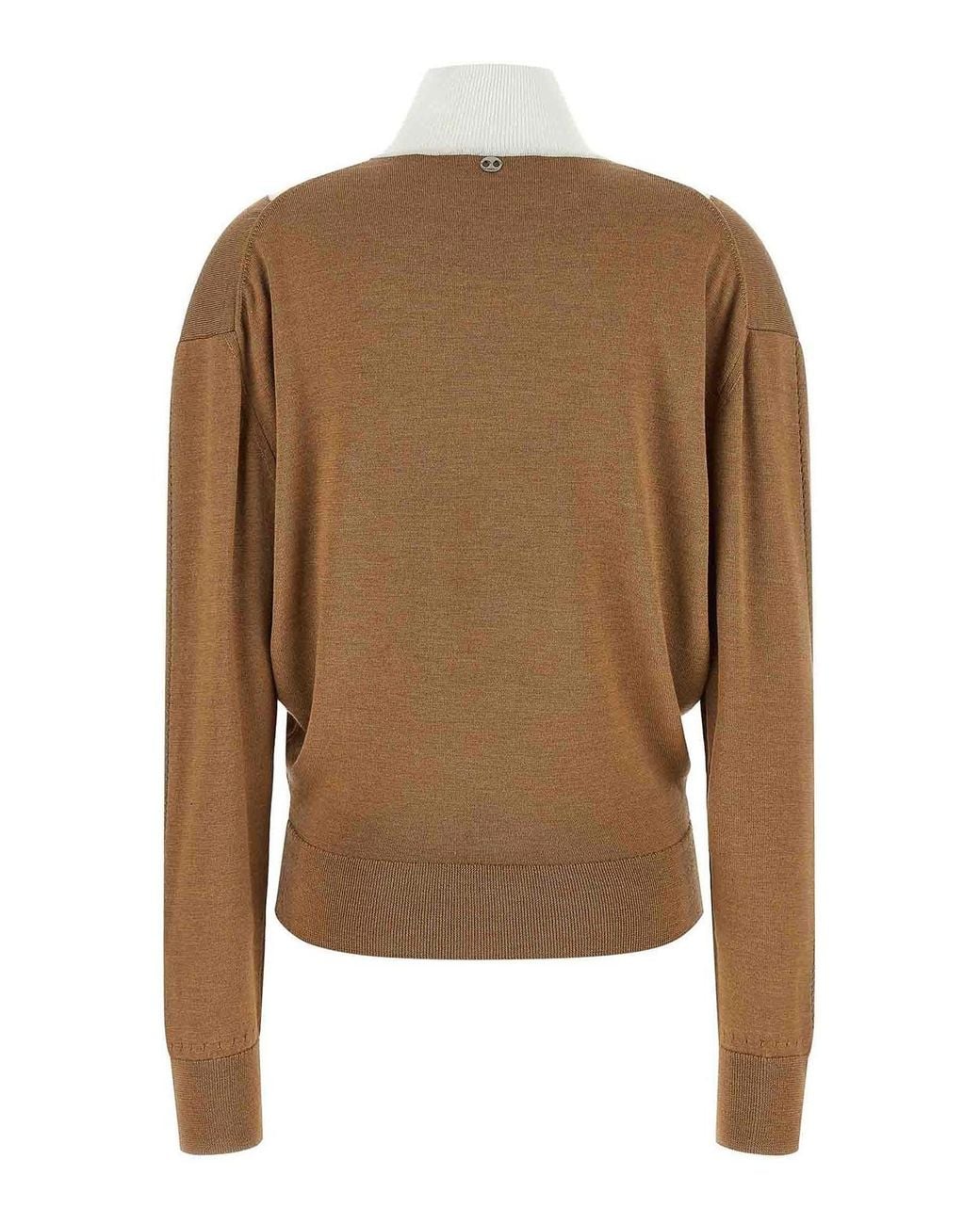 Rabanne Brown Rundhalspullover