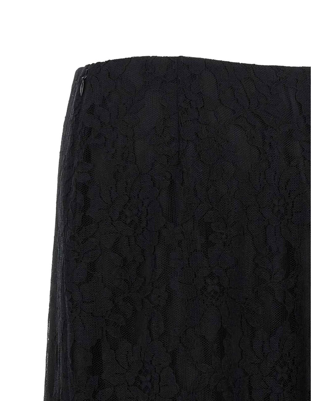 Valentino Garavani Black Lace Skirt