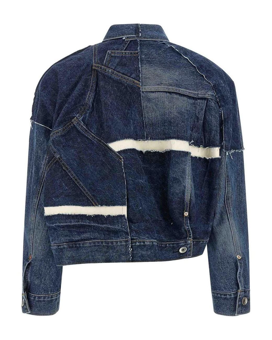 Sacai Blue Patchwork Denim Jacket