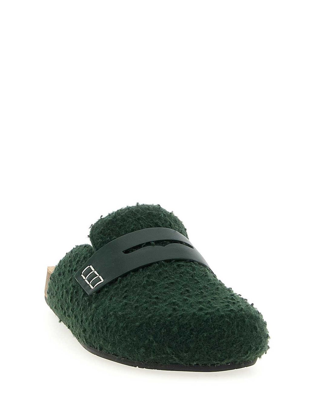 J.W. Anderson Green Felt Loafer Mules