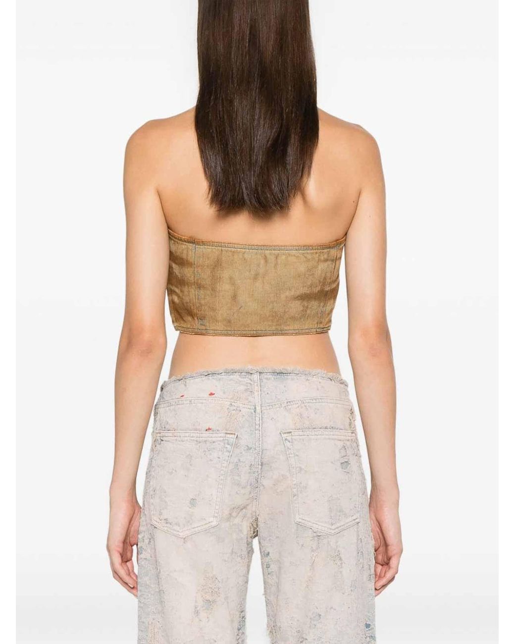 DIESEL Natural Faded-Effect Denim Top