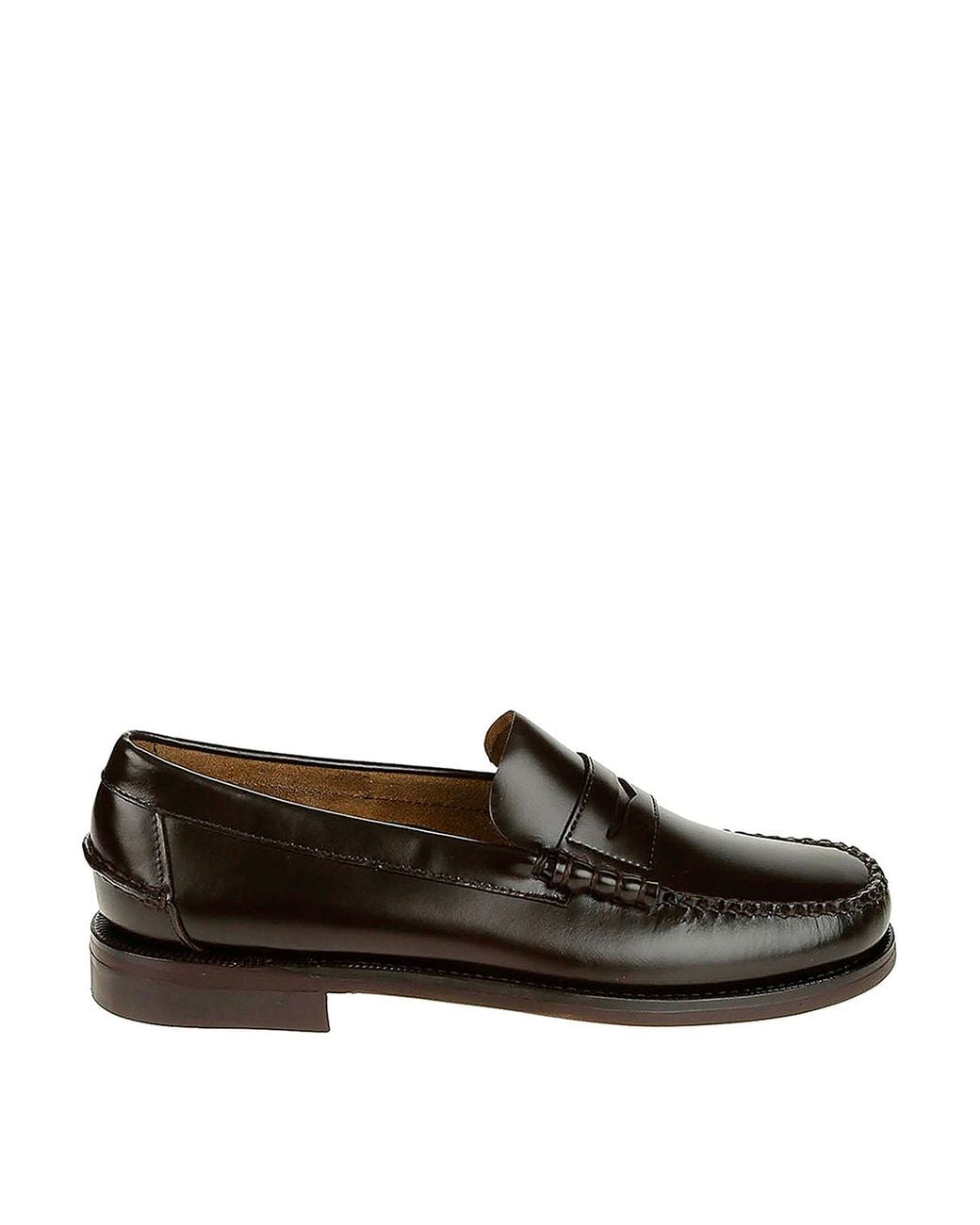 Sebago Brown Leather Loafers for men