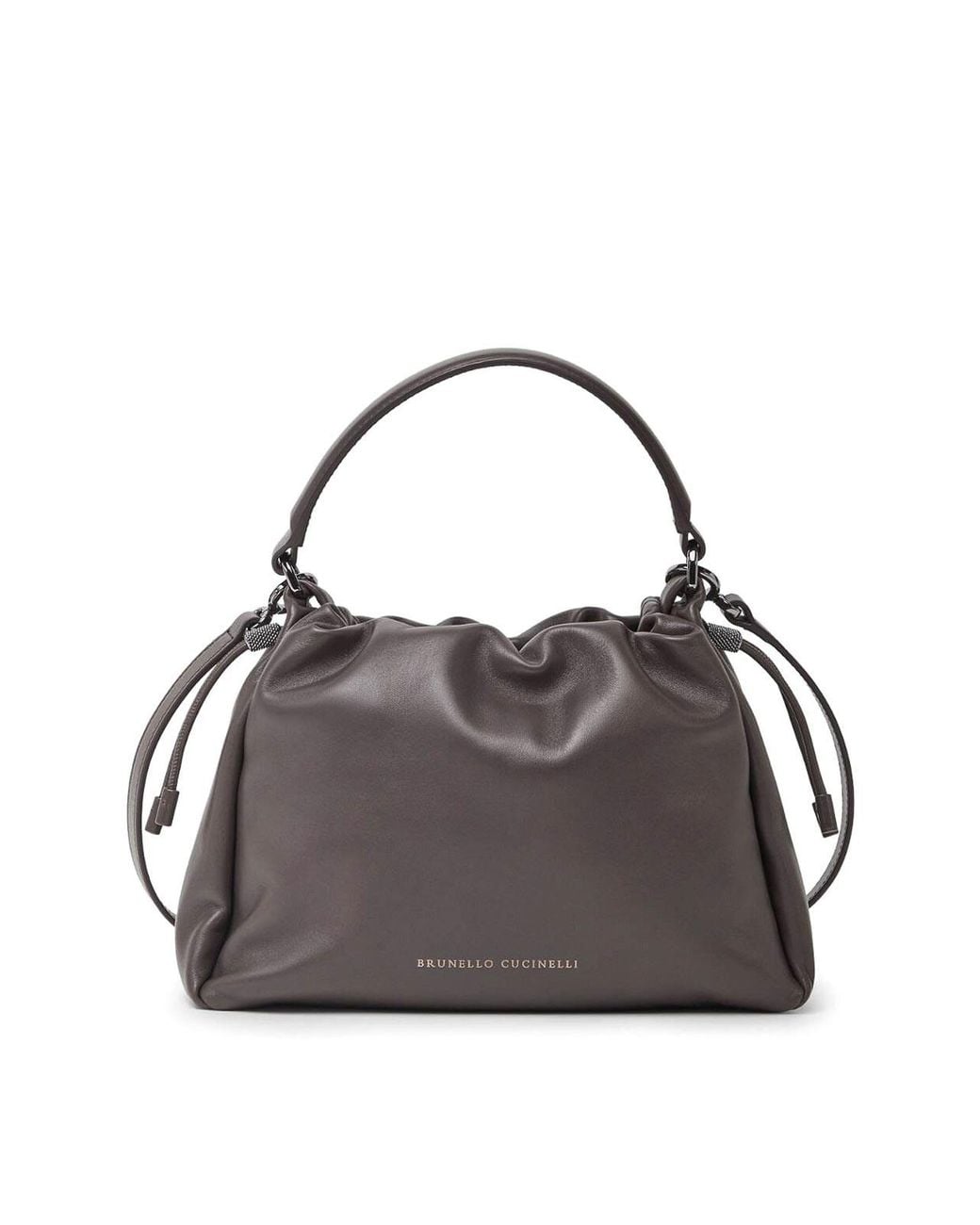 Brunello Cucinelli Metallic Leather Bag