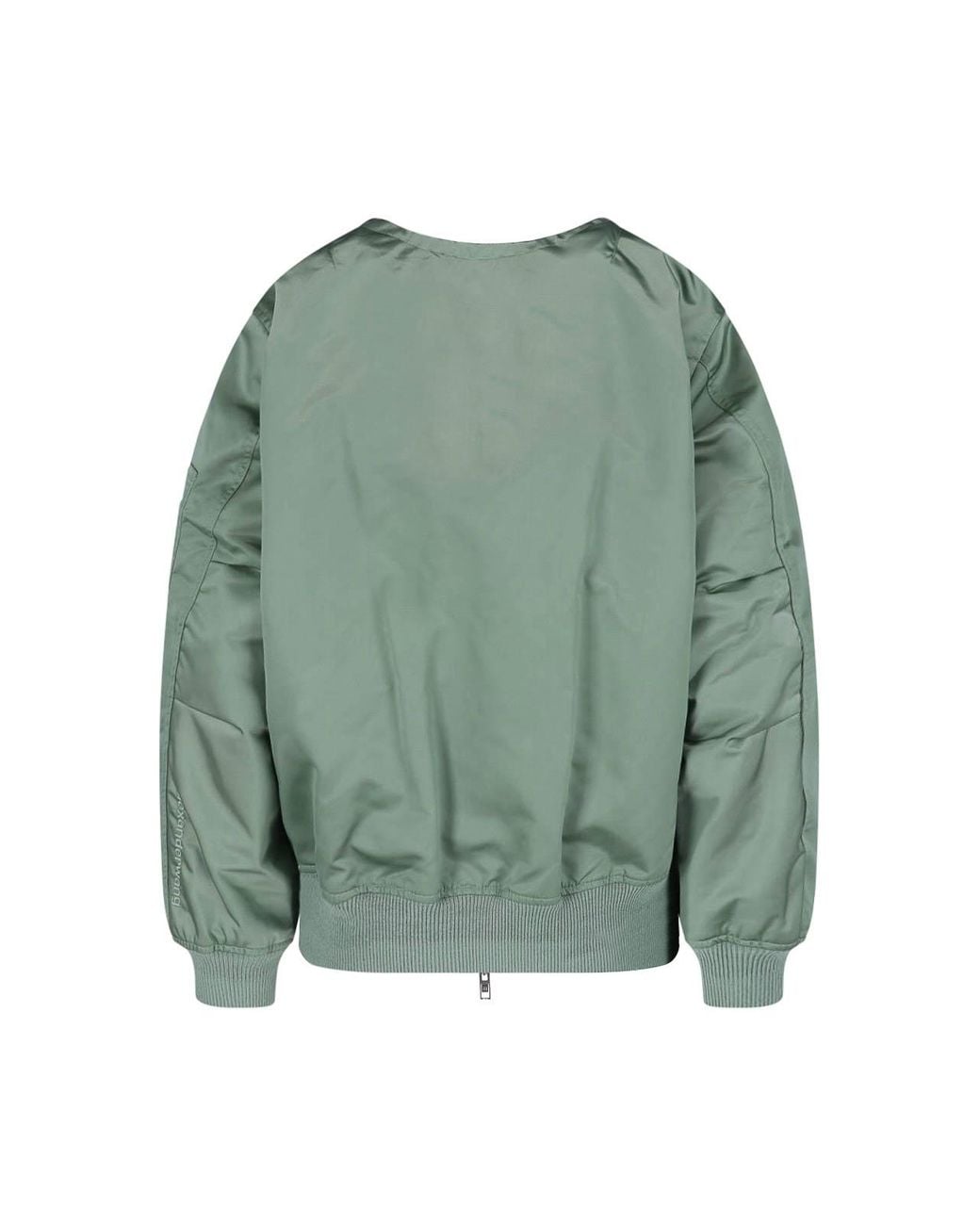 Alexander Wang Green Bomber Jacket With Drawstring Collar