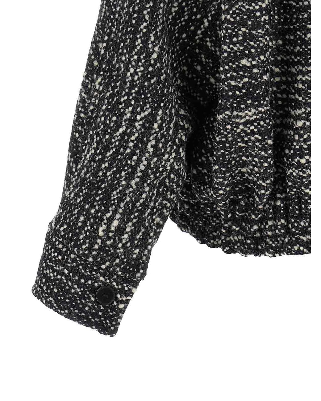 DARKPARK Gray Lee Boucl Wool Bomber Jacket